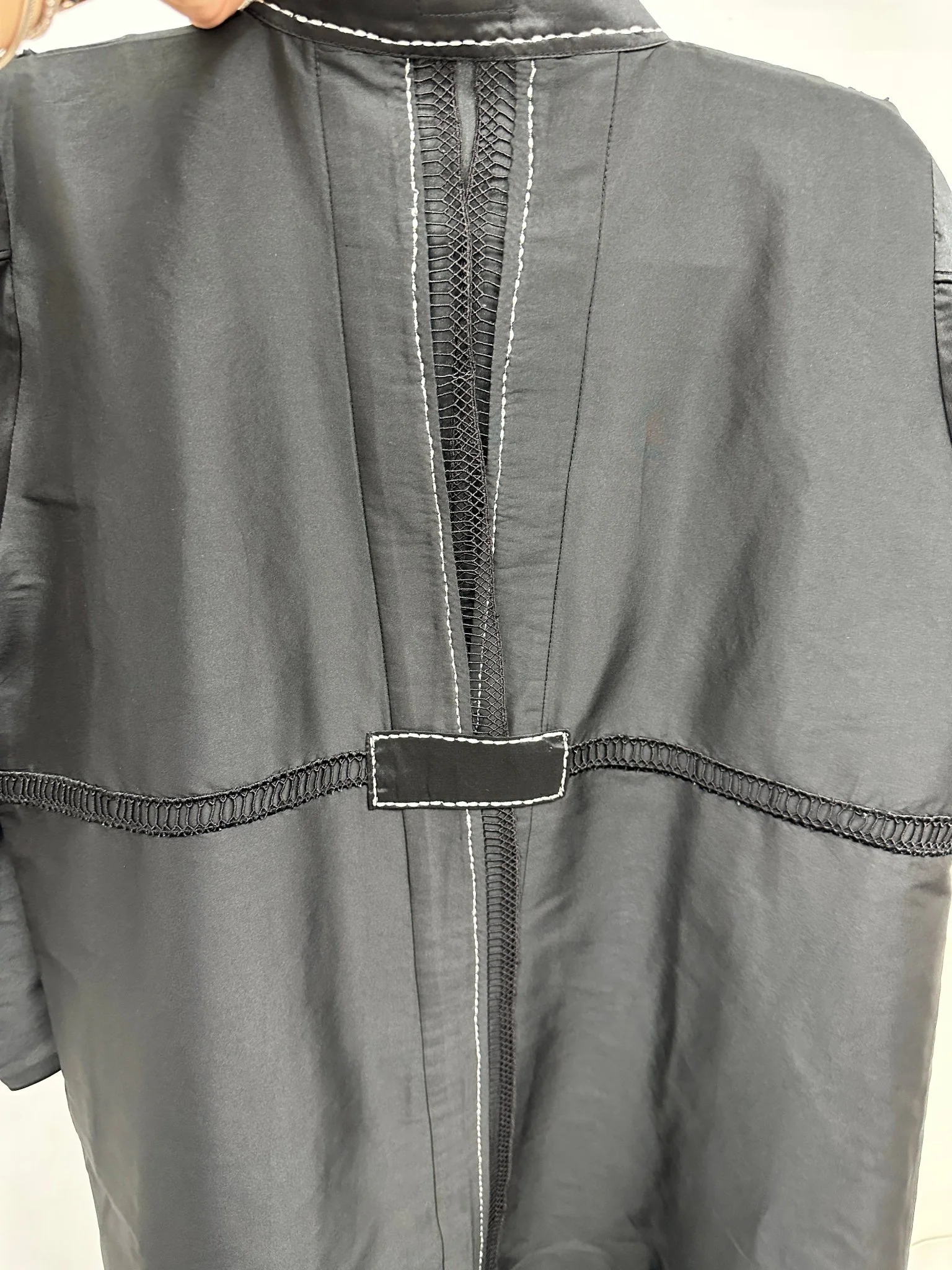 C-Black-Work-Abaya-156 - Image 9