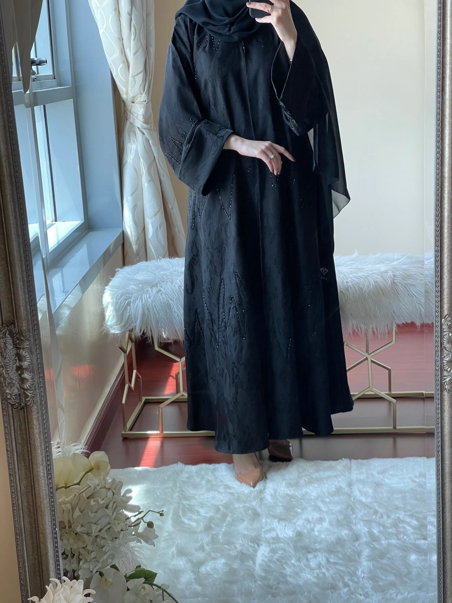 C-Black-Work-Abaya-24 - Image 5