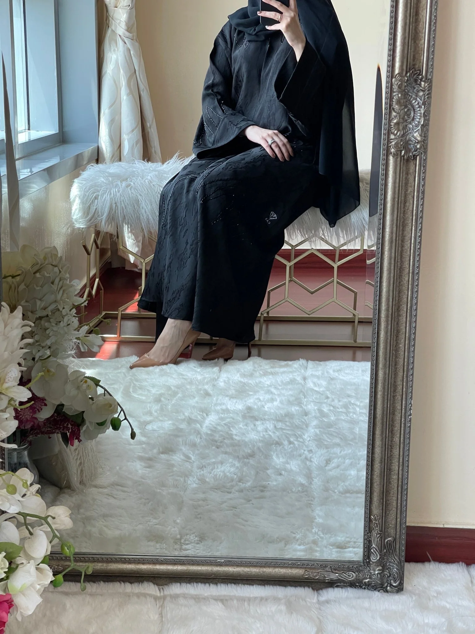 C-Black-Work-Abaya-24 - Image 6