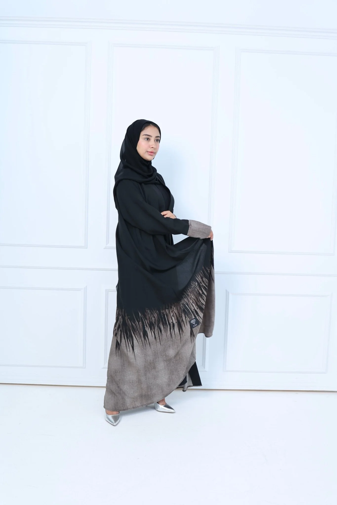 C-Black-Work-Abaya-29 - Image 3