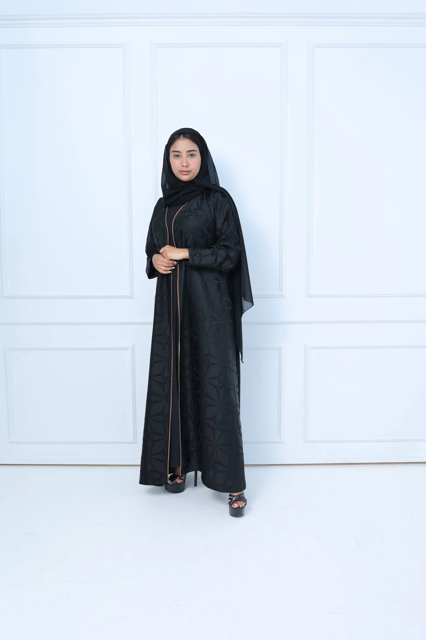 C-Black-Work-Abaya-30 - Image 3