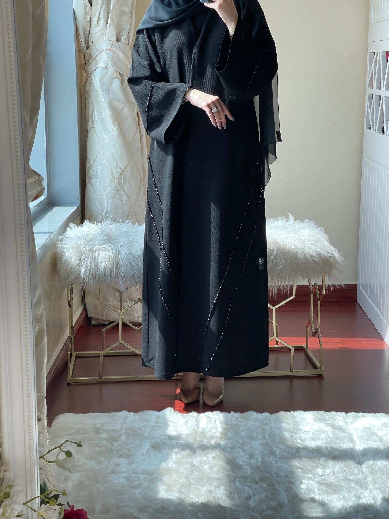 C-Black-Work-Abaya-37 - Image 10