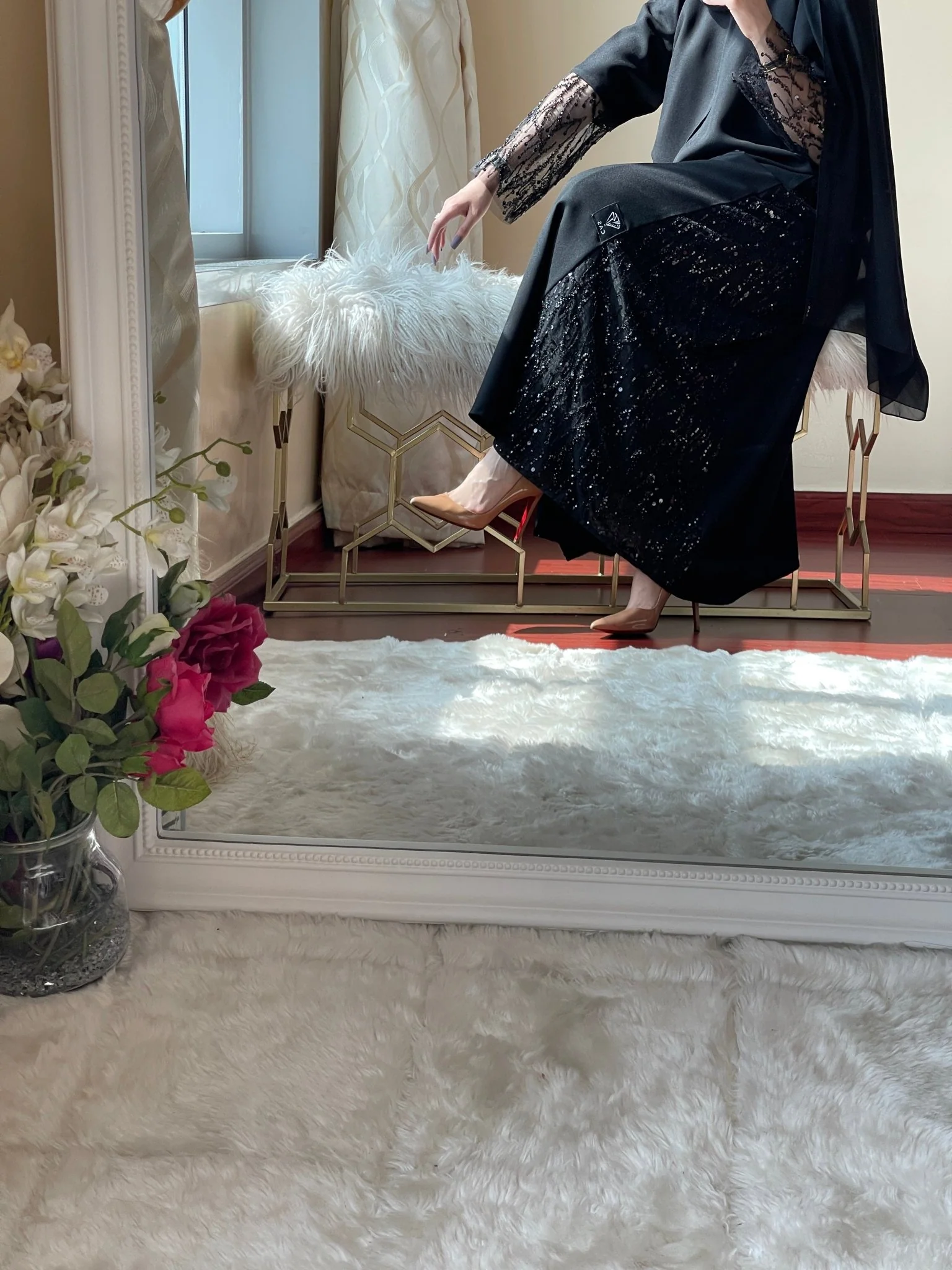 C-Black-Work-Abaya-38 - Image 5