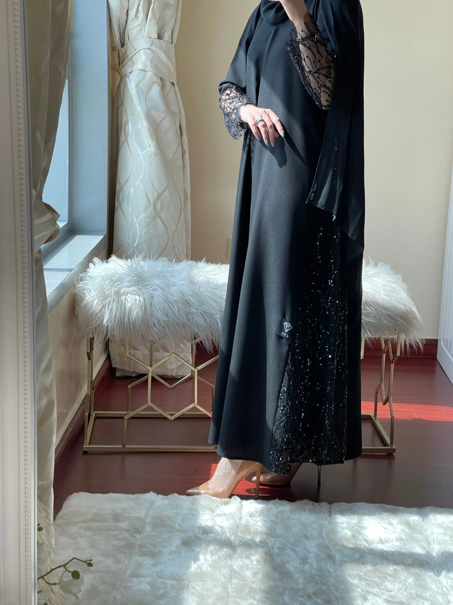 C-Black-Work-Abaya-38 - Image 7