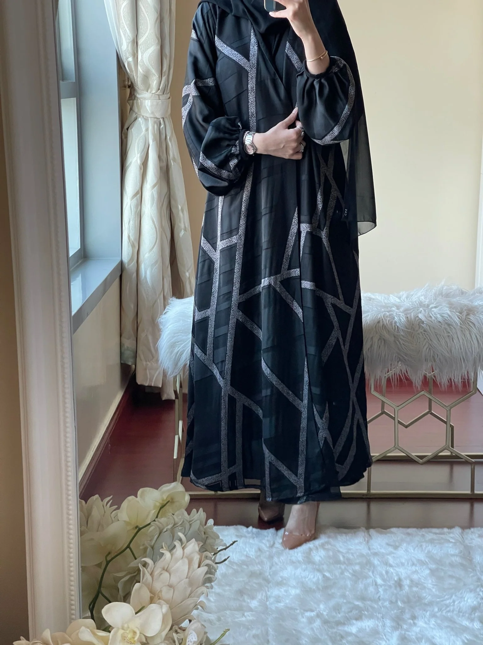 C-Black-Work-Abaya-51 - Image 7