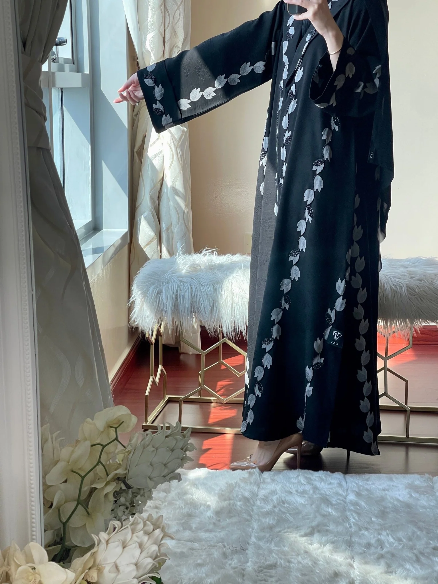 C-Black-Work-Abaya-61 - Image 6