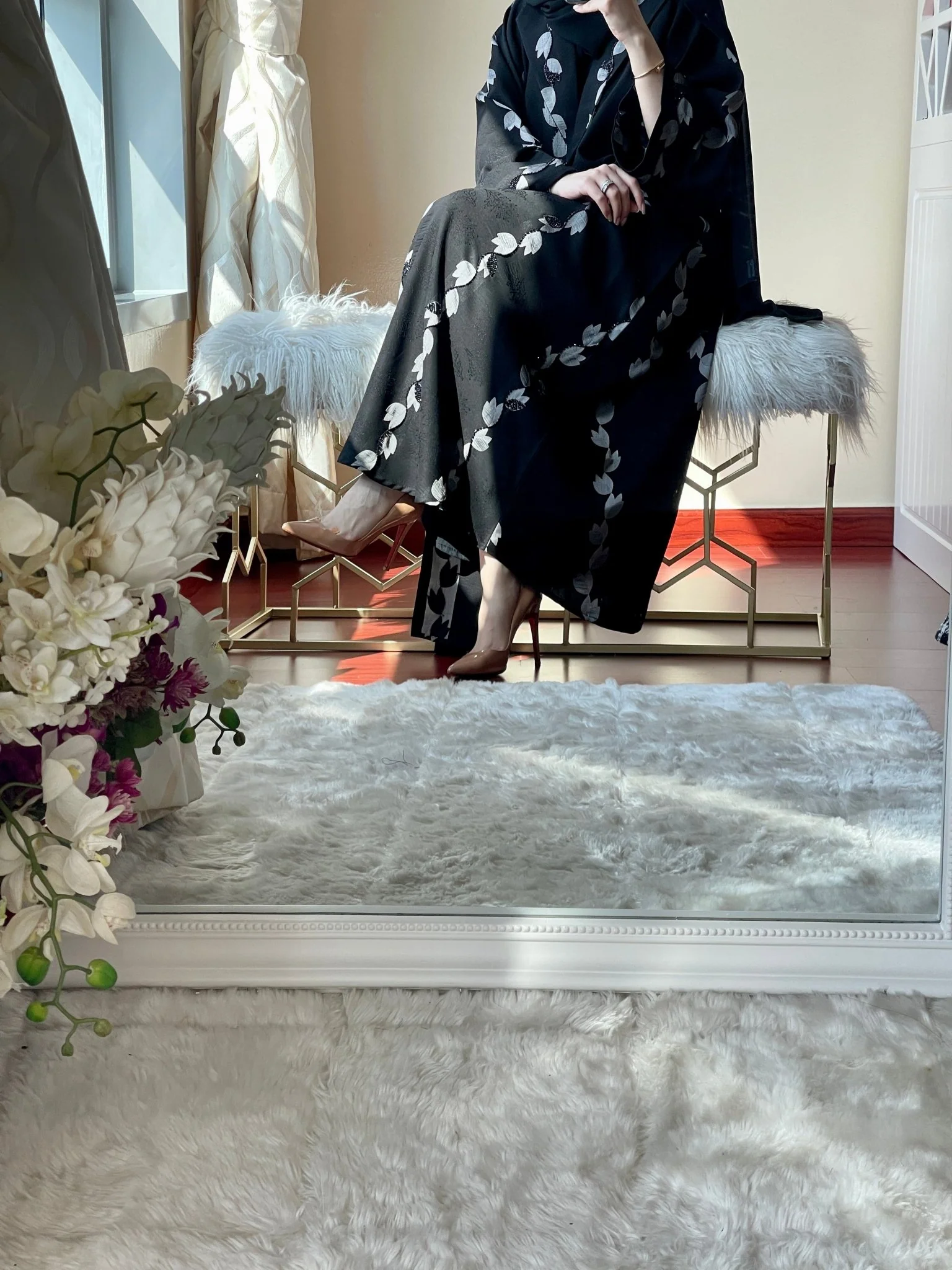 C-Black-Work-Abaya-61 - Image 9