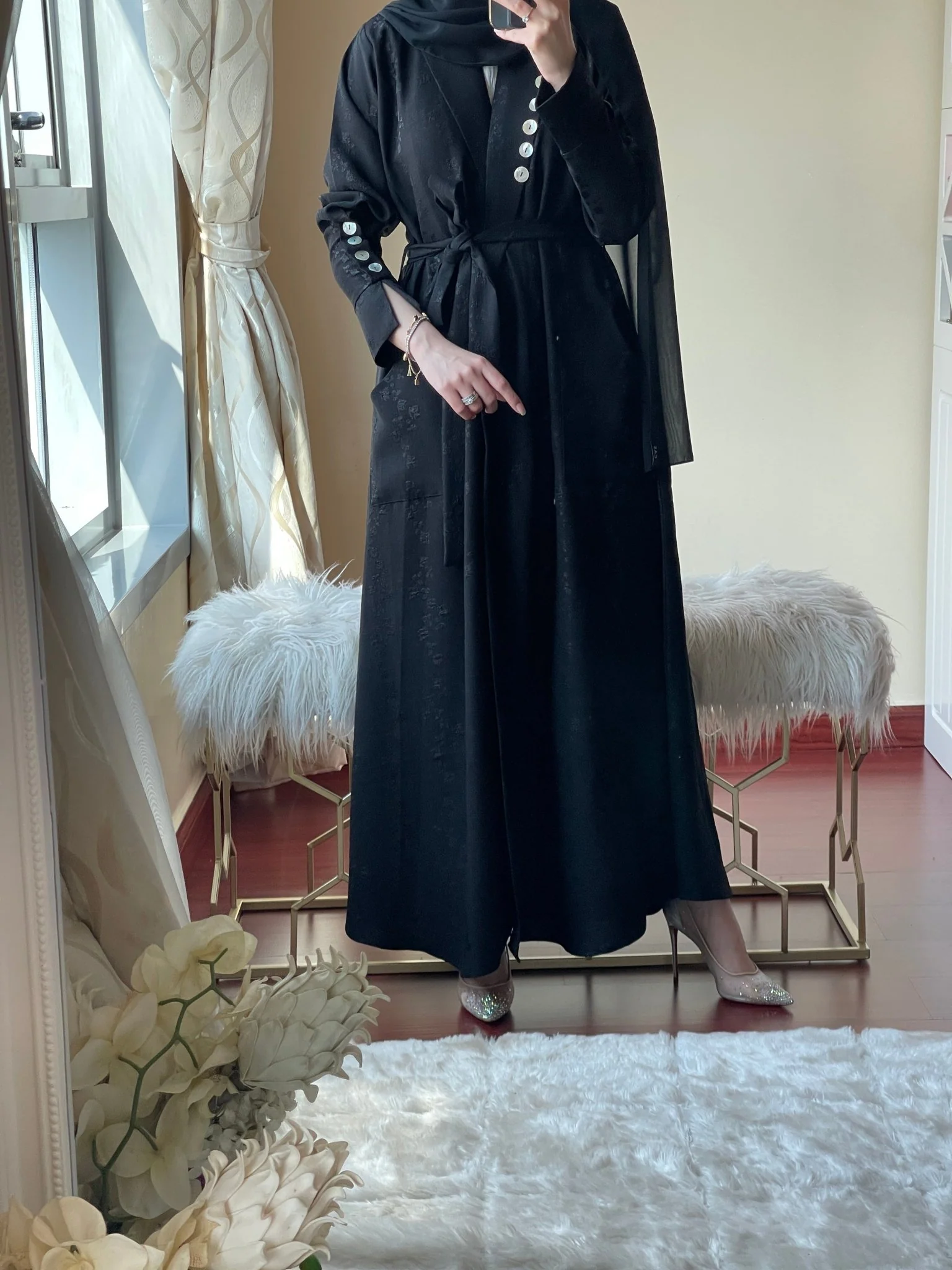 C-Black-Work-Abaya-69 - Image 7