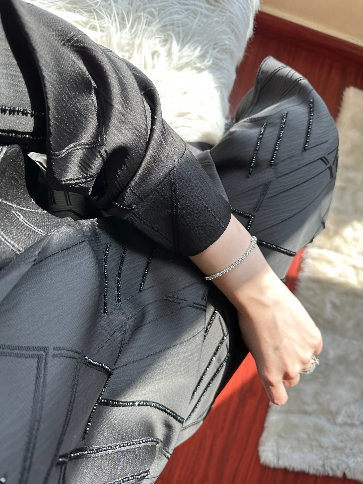 C-Black-Work-Abaya-72 - Image 7