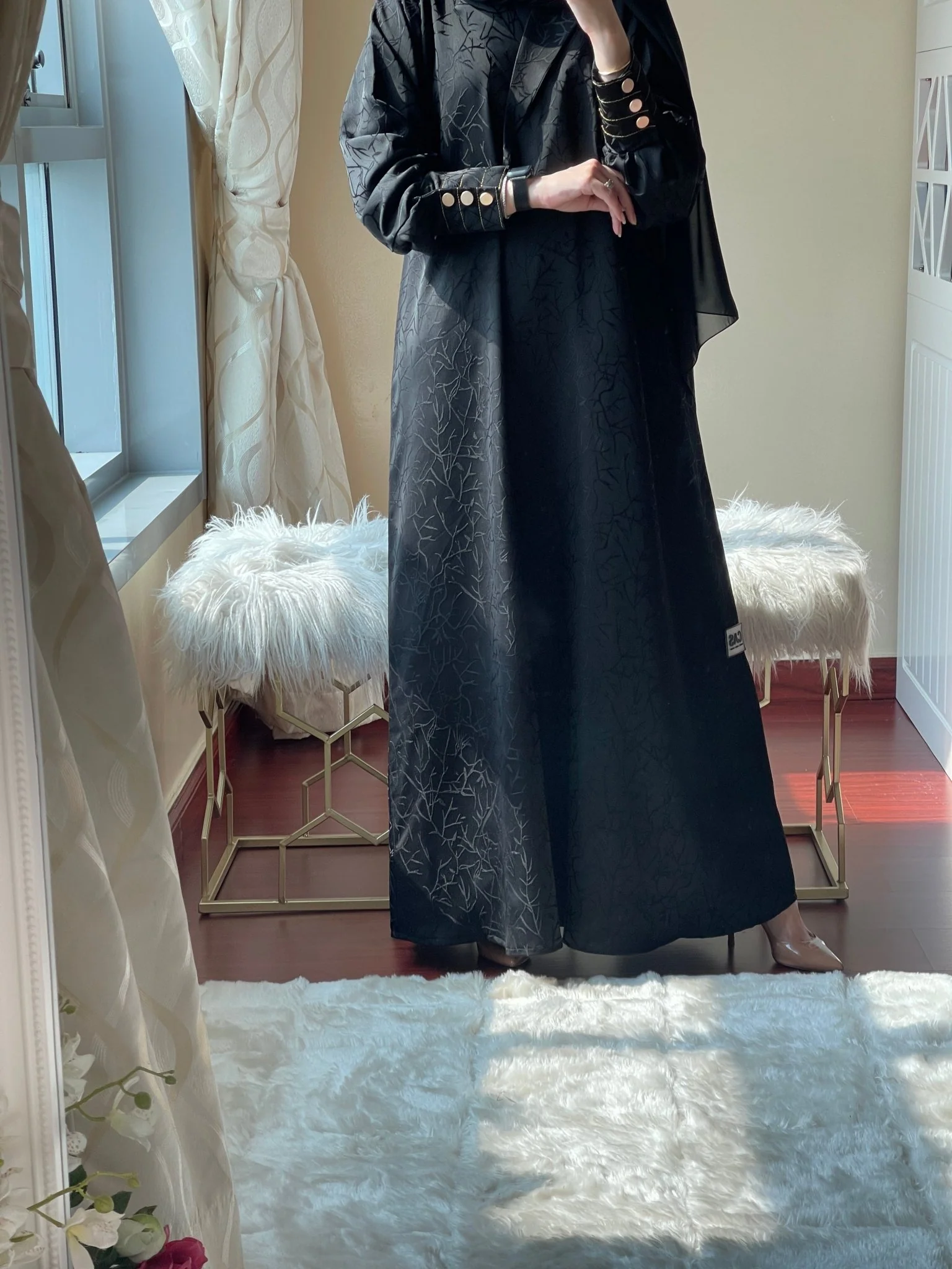 C-Black-Work-Coat-Abaya-41 - Image 10