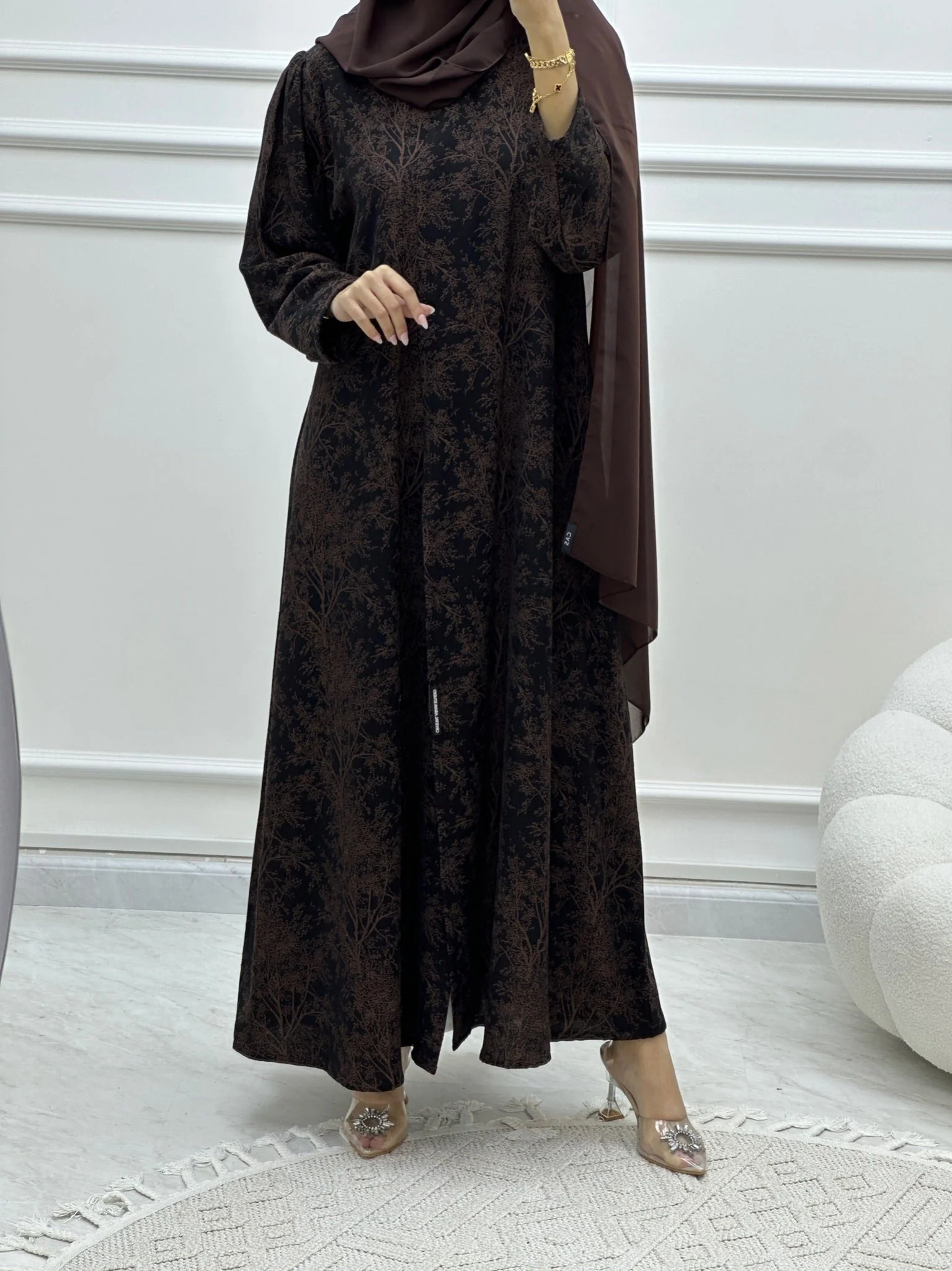 C Blossom Bisht Budget Brown Abaya