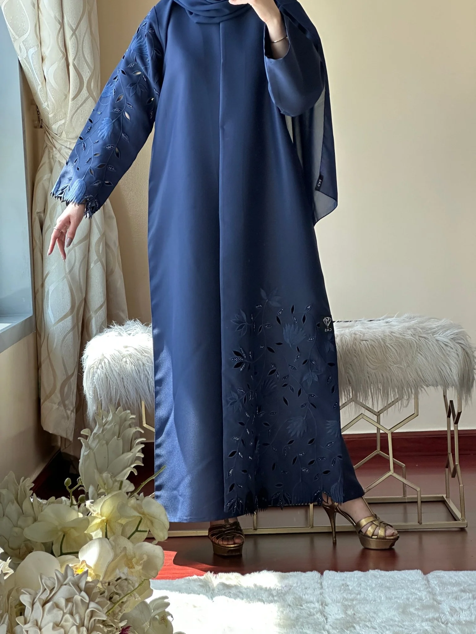 C-Blue-Eid-Abaya-32 - Image 6