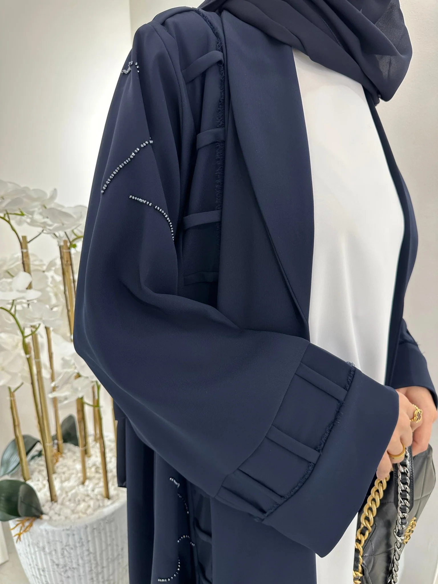 C Blue Summer Eid Abaya 02 - Image 2