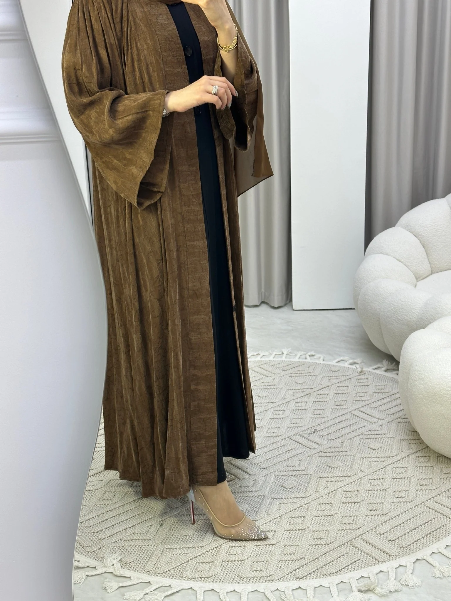 C Caramel Marble Premium Abaya - Image 7