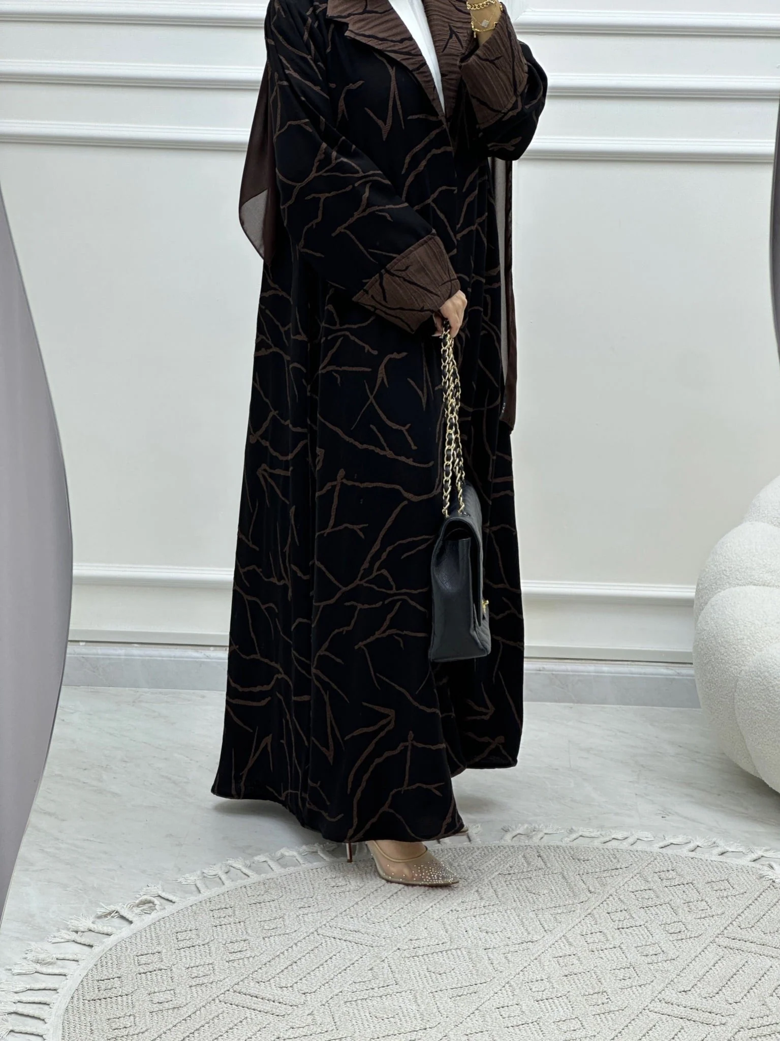 C Coat Budget Brown Abaya - Image 8