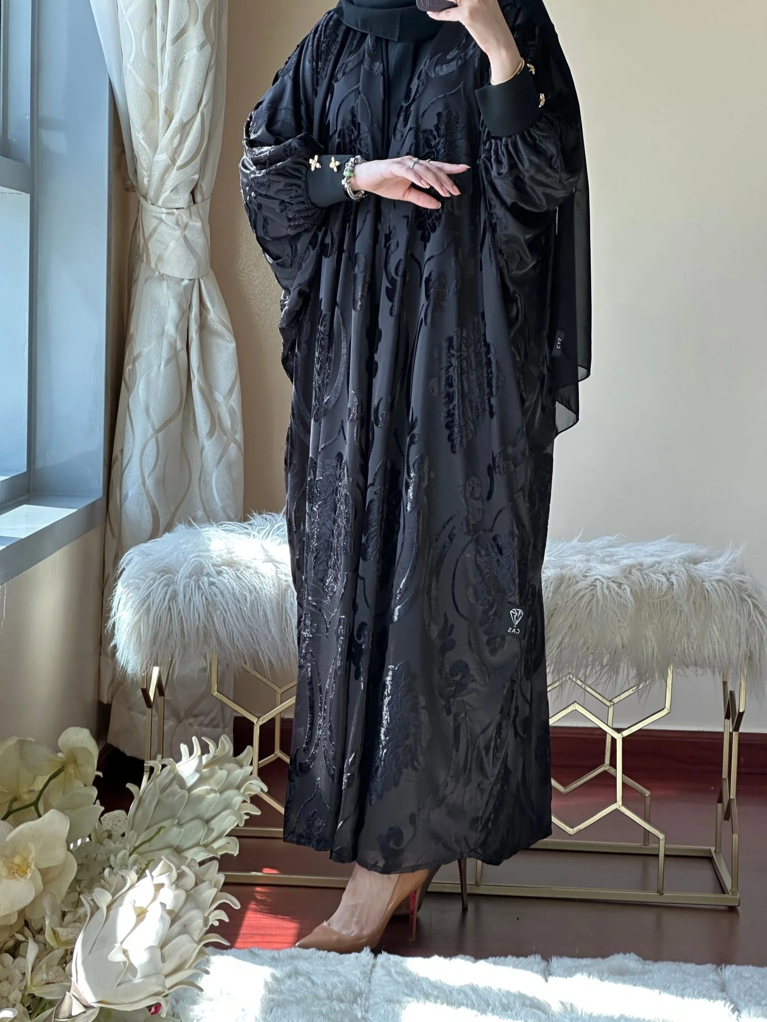 C-Evening-Black-Abaya-39 - Image 7