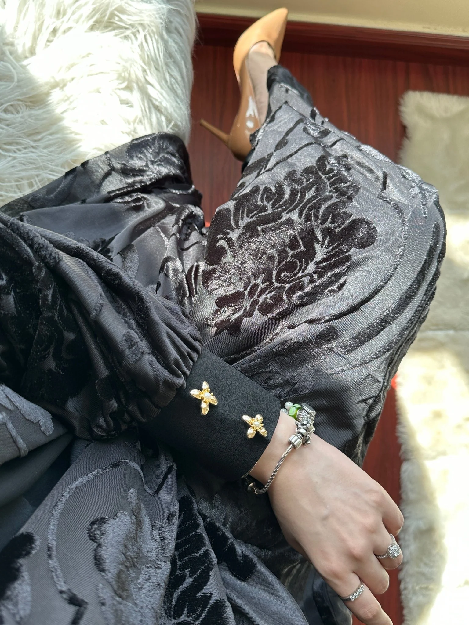 C-Evening-Black-Abaya-39 - Image 9