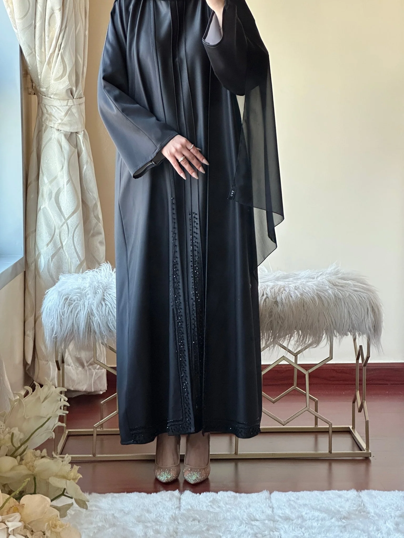 C-Evening-Black-Abaya-49 - Image 2