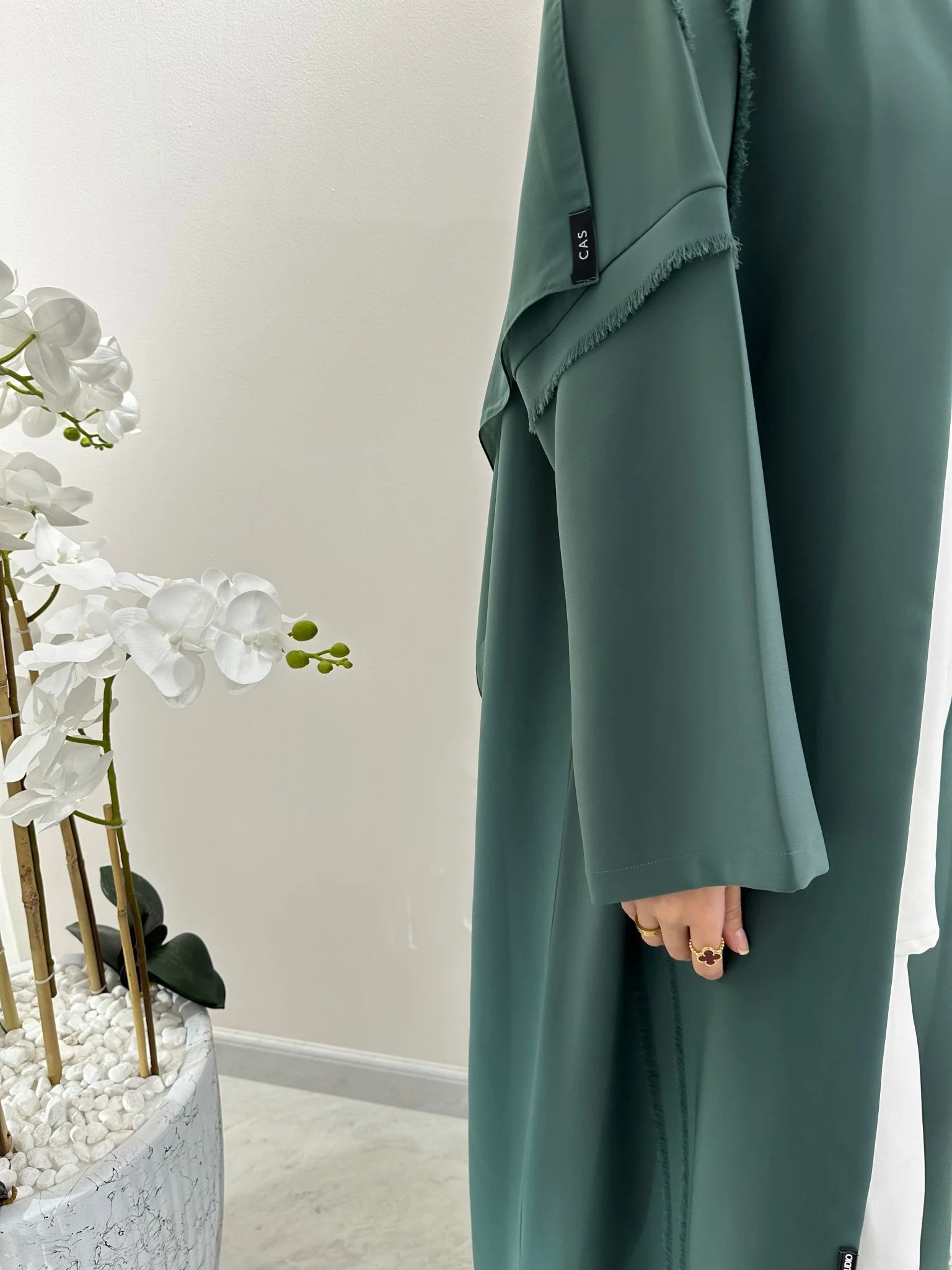 C Green Summer Eid Abaya - Image 3