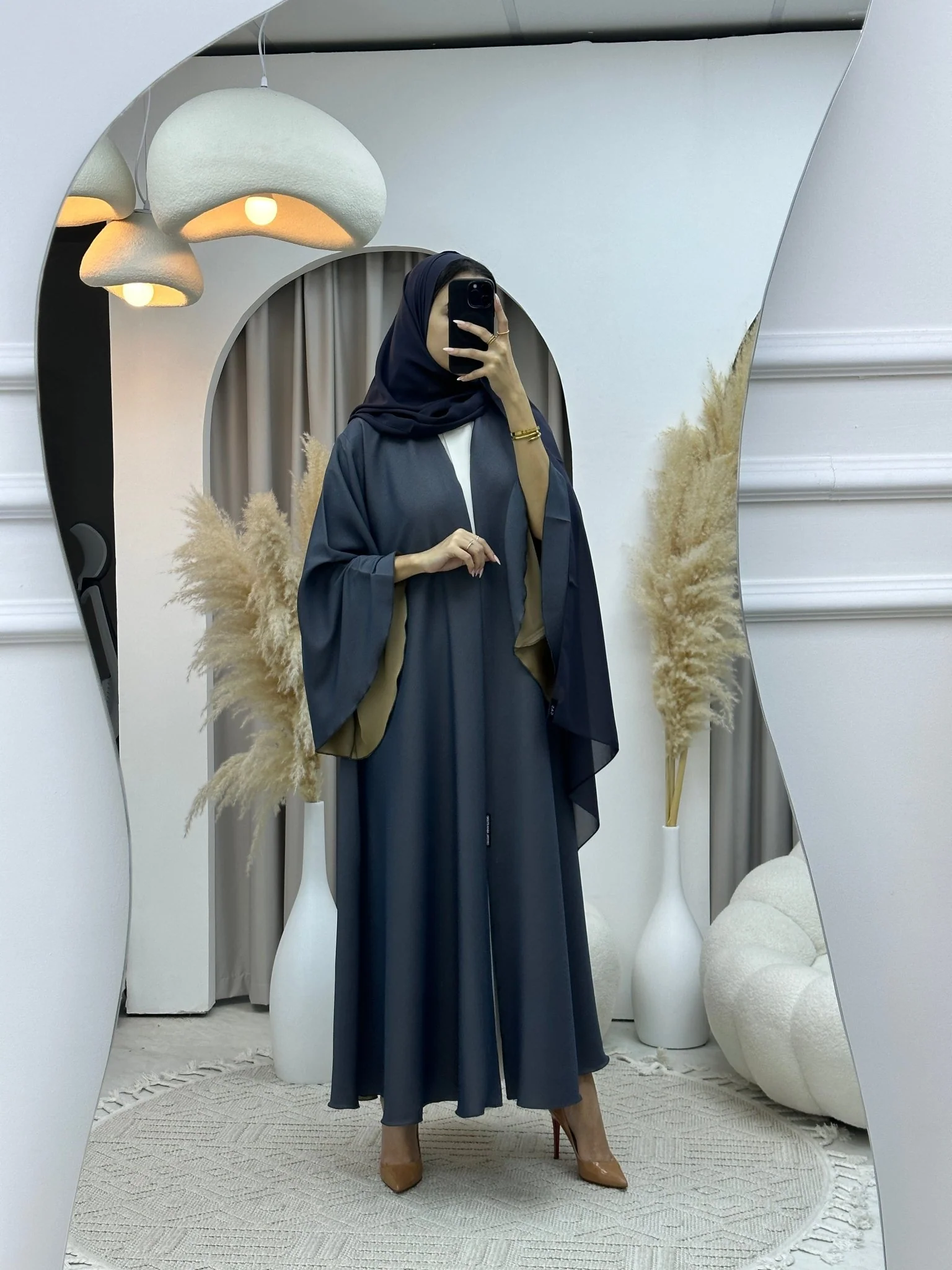 C Light Blue Kloosh Duotone Abaya - Image 10