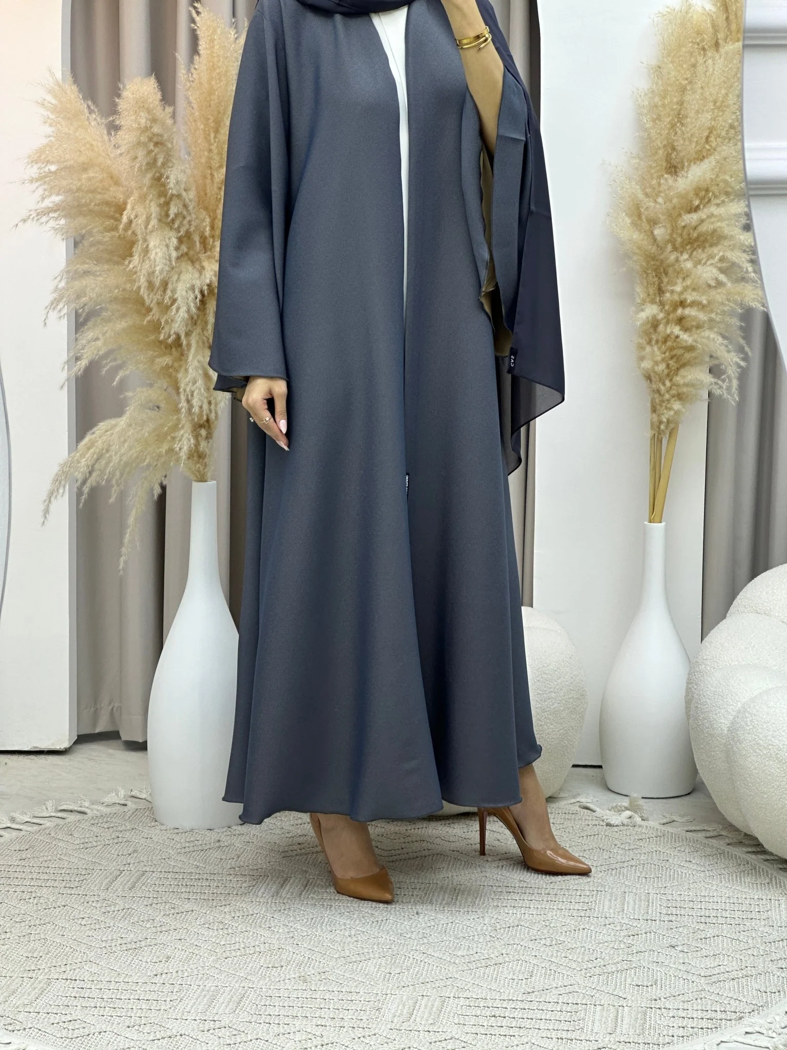 C Light Blue Kloosh Duotone Abaya - Image 6