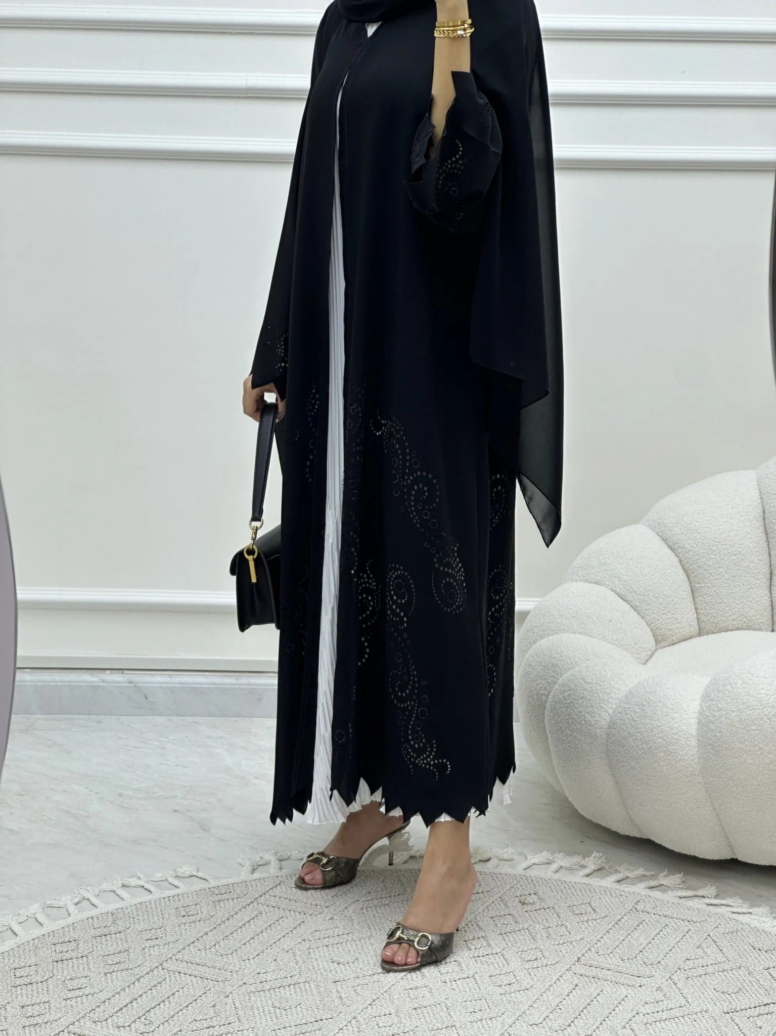 C Ramadan Black Eid Abaya 08 - Image 6
