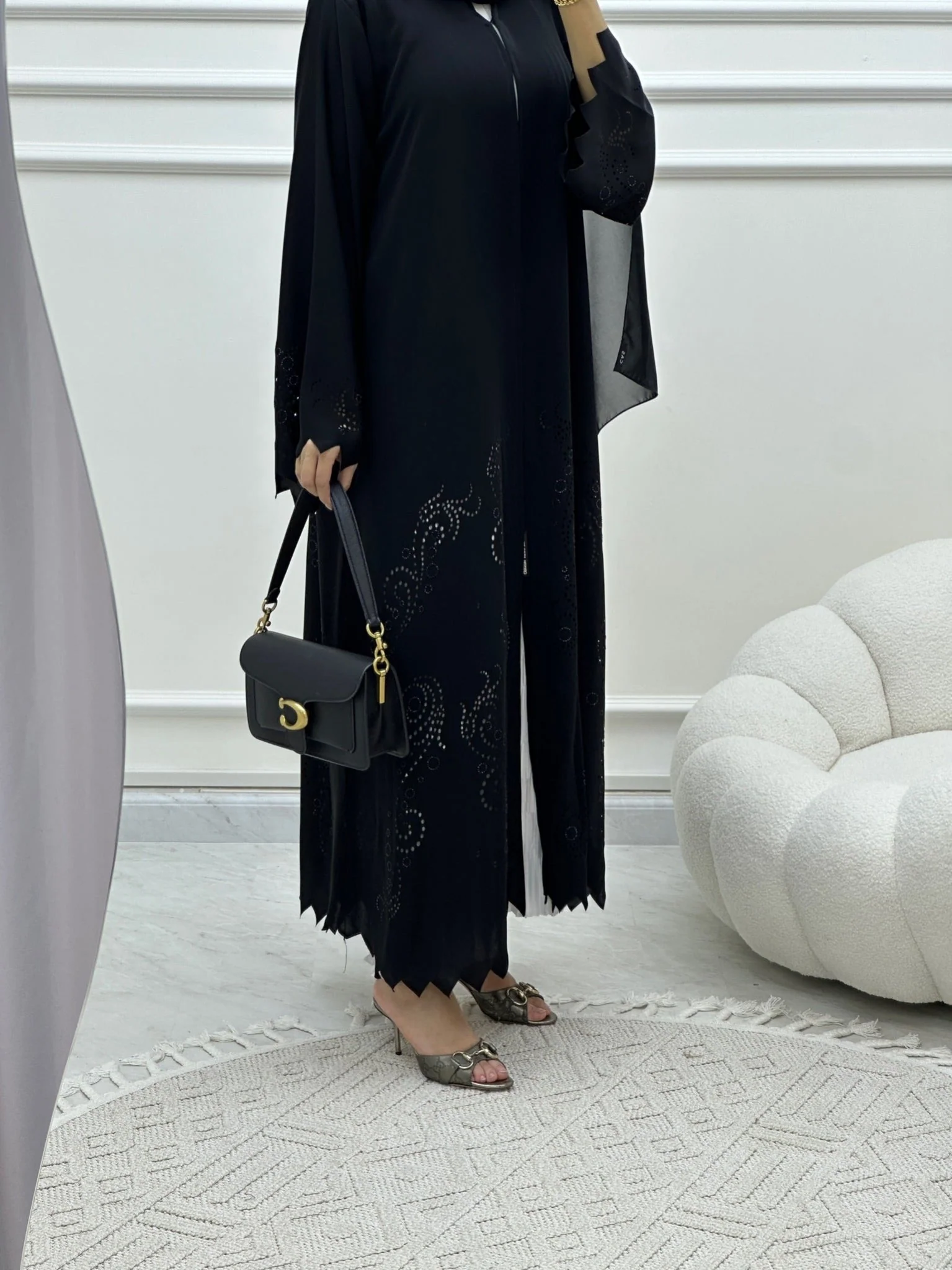 C Ramadan Black Eid Abaya 08 - Image 7