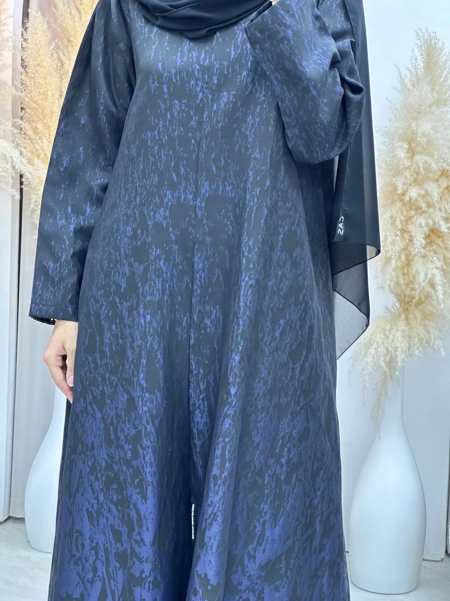C RTW 0001-01 Blue Eid Kloosh Abaya - Image 2