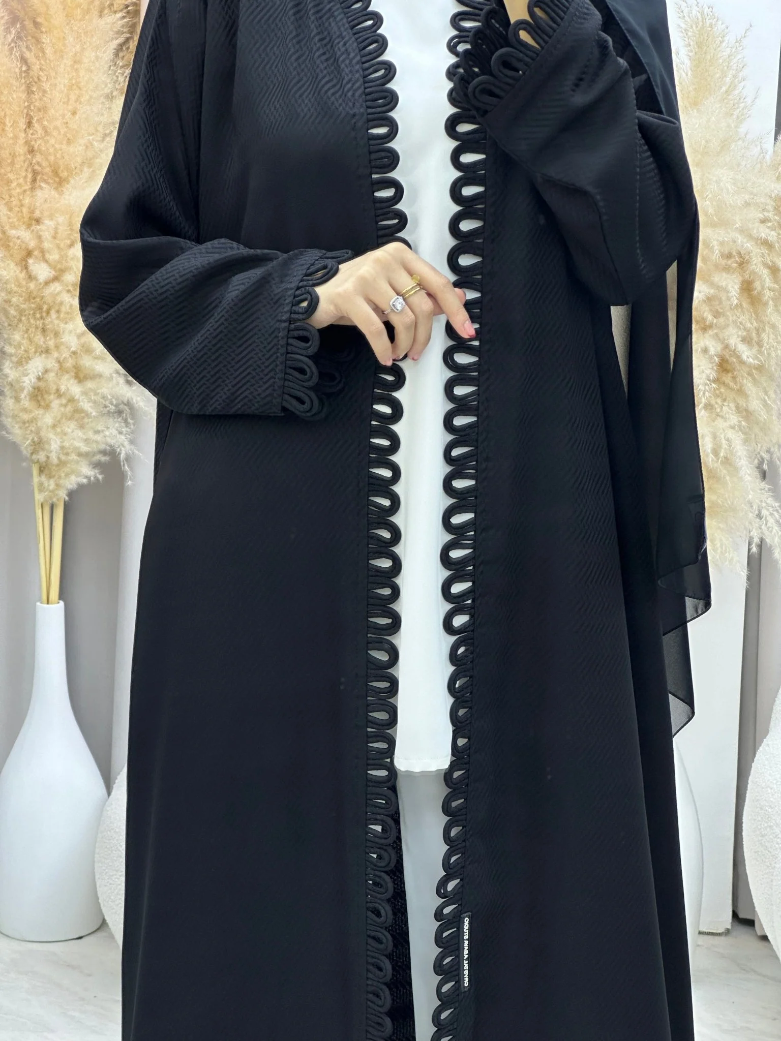 C RTW 0032 Black Eid Abaya - Image 3