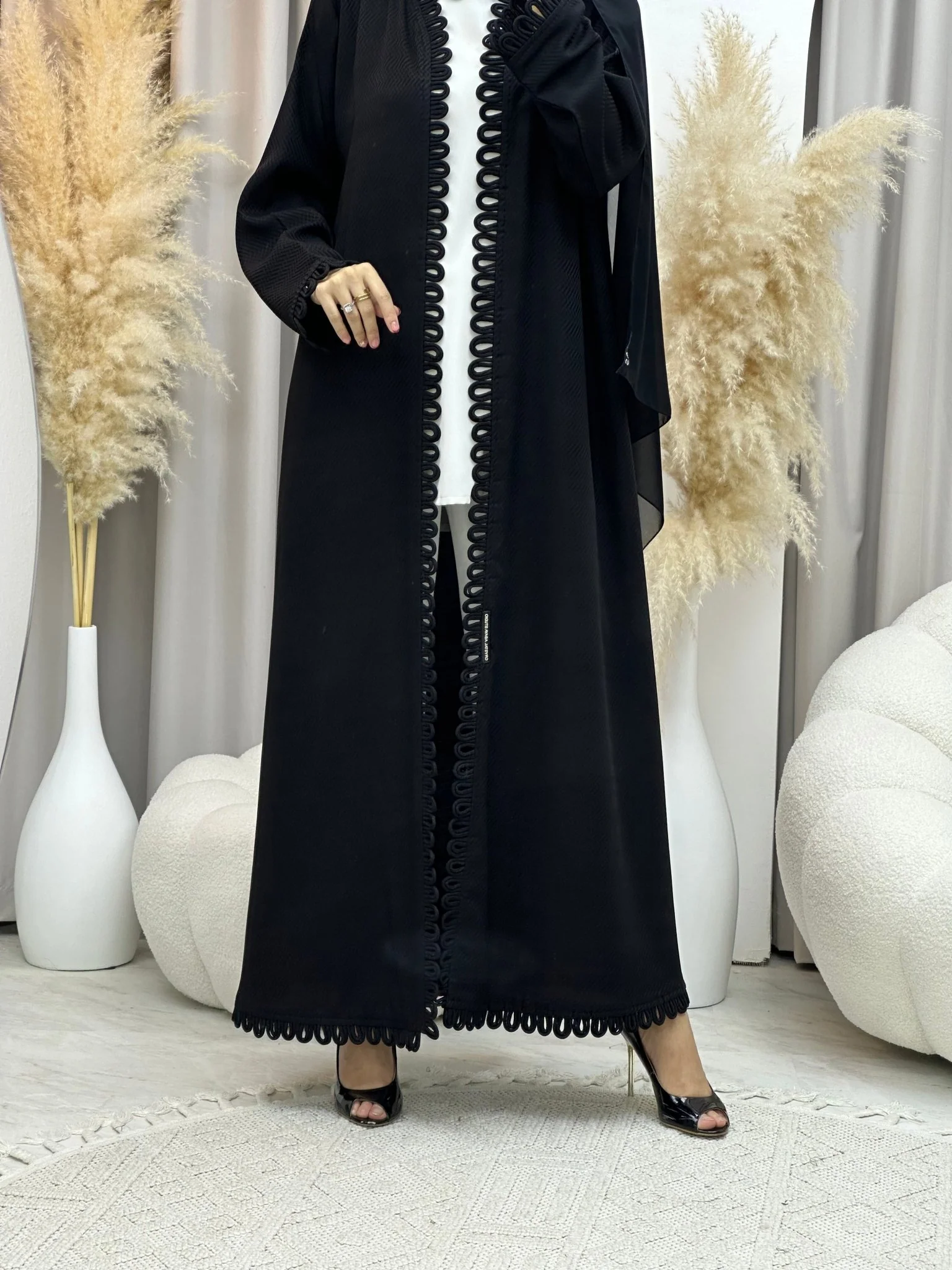 C RTW 0032 Black Eid Abaya - Image 6