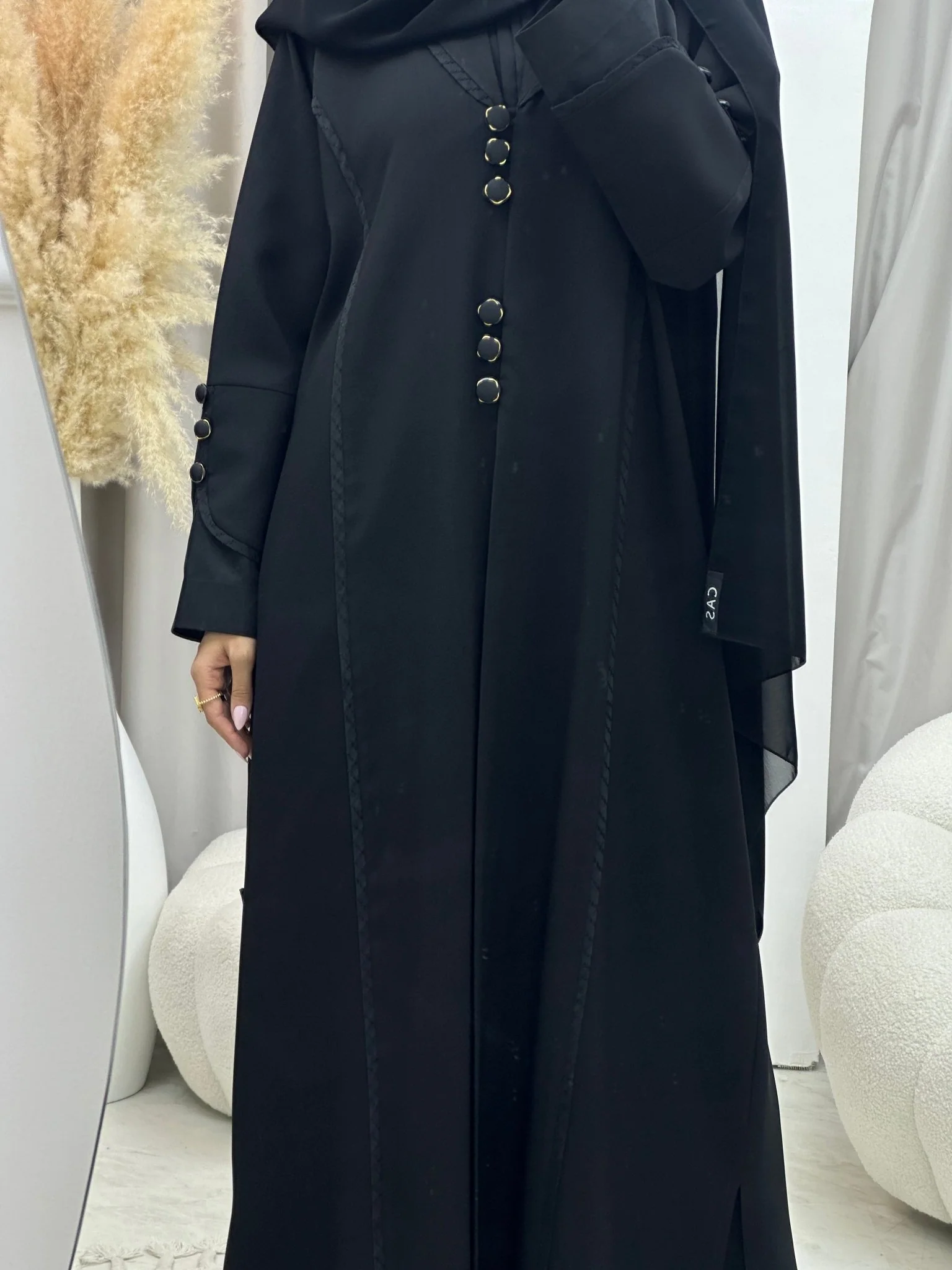 C RTW 0049 Black Abaya - Image 2