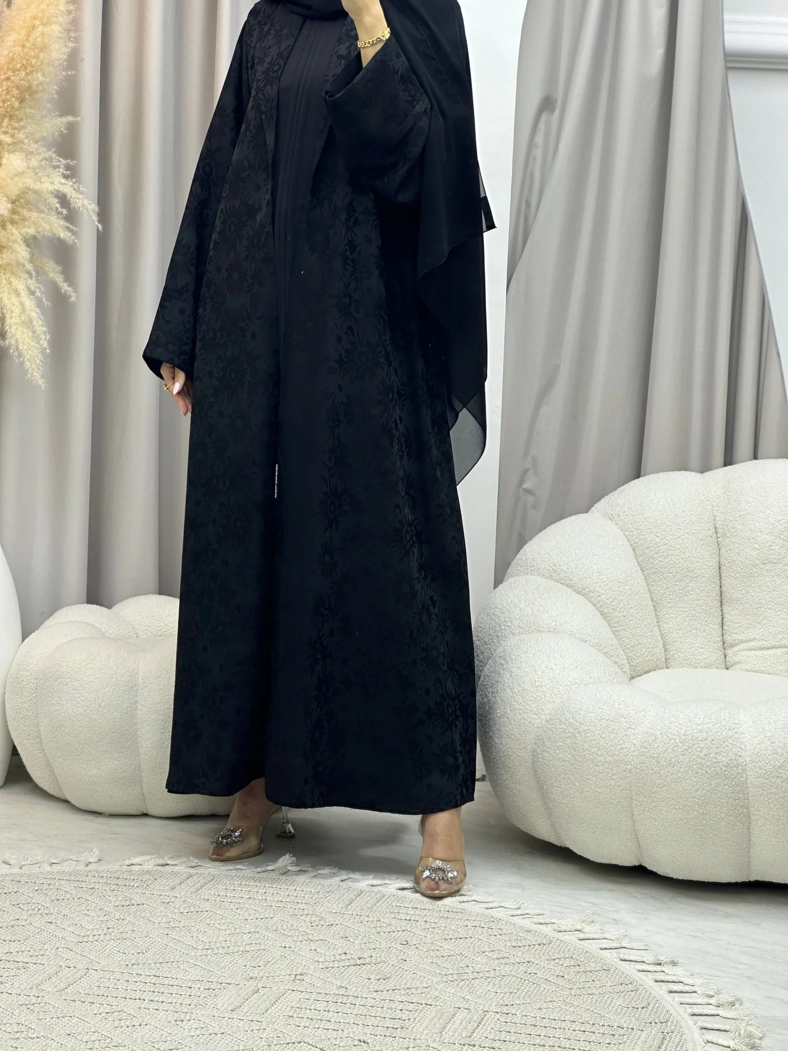 C RTW 0050 Black Abaya - Image 4