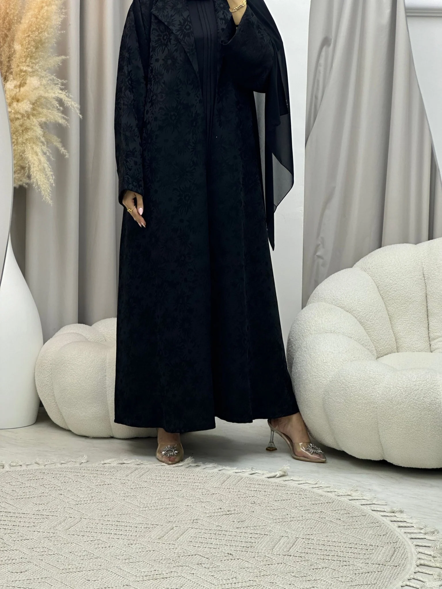 C RTW 0050 Black Abaya - Image 7