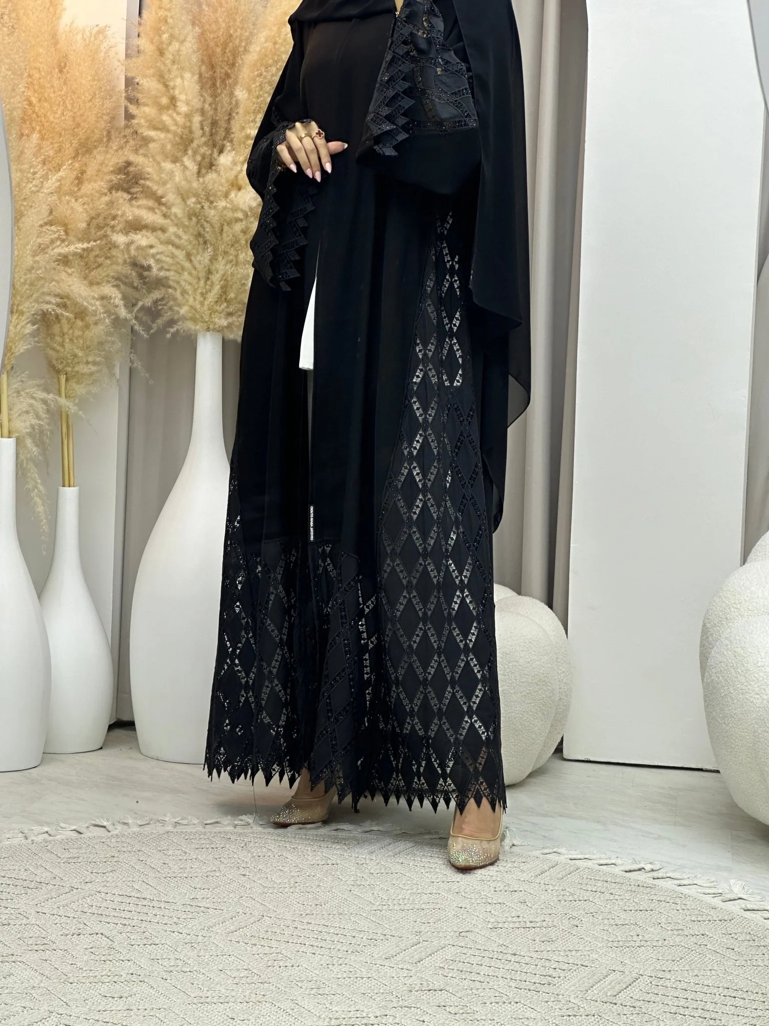 C RTW 0056 Black Abaya - Image 3