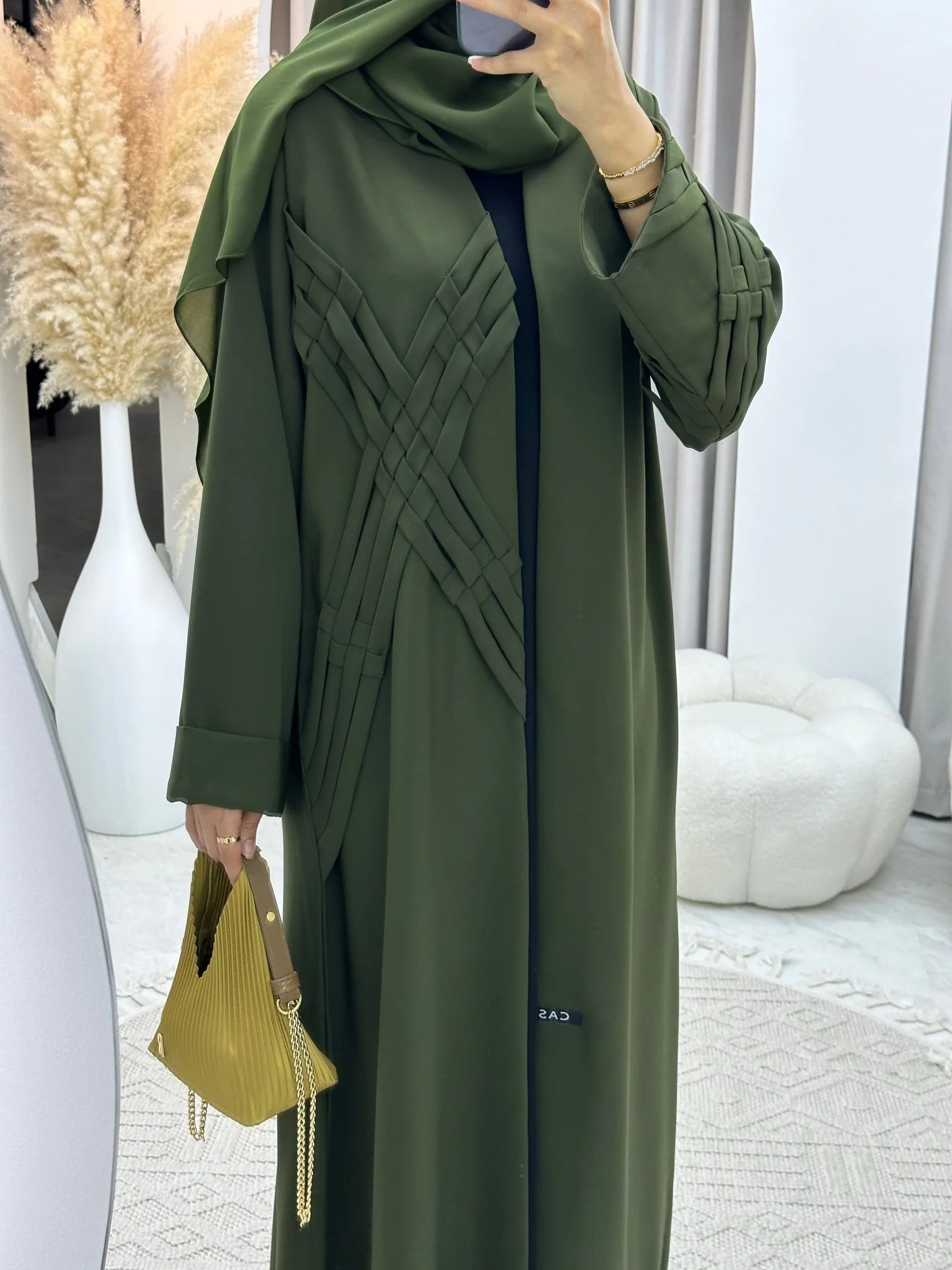 C RTW 0143 Green Abaya - Image 4