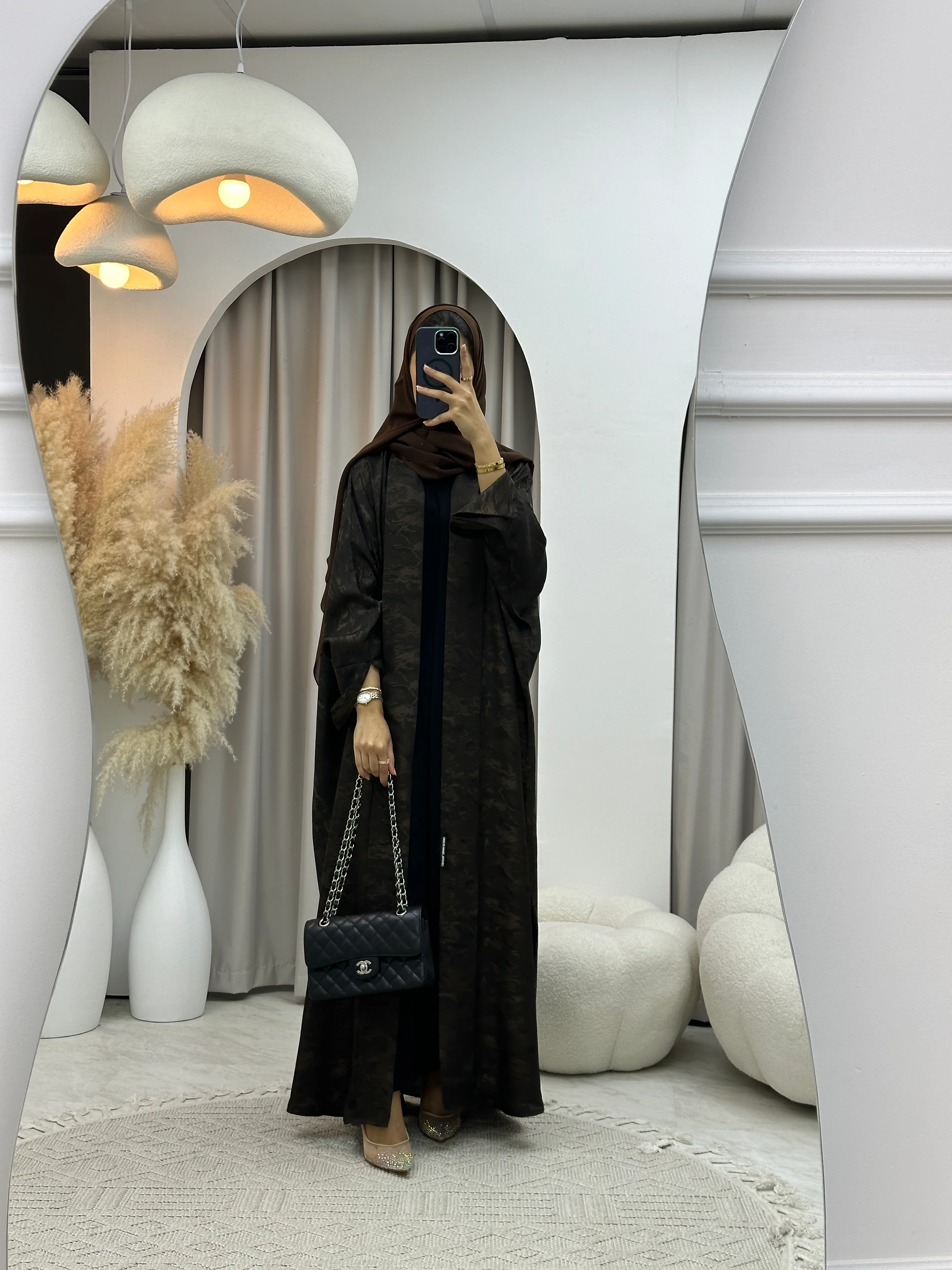 C RTW 0158-04 Brown Camo Bisht Abaya - Image 5