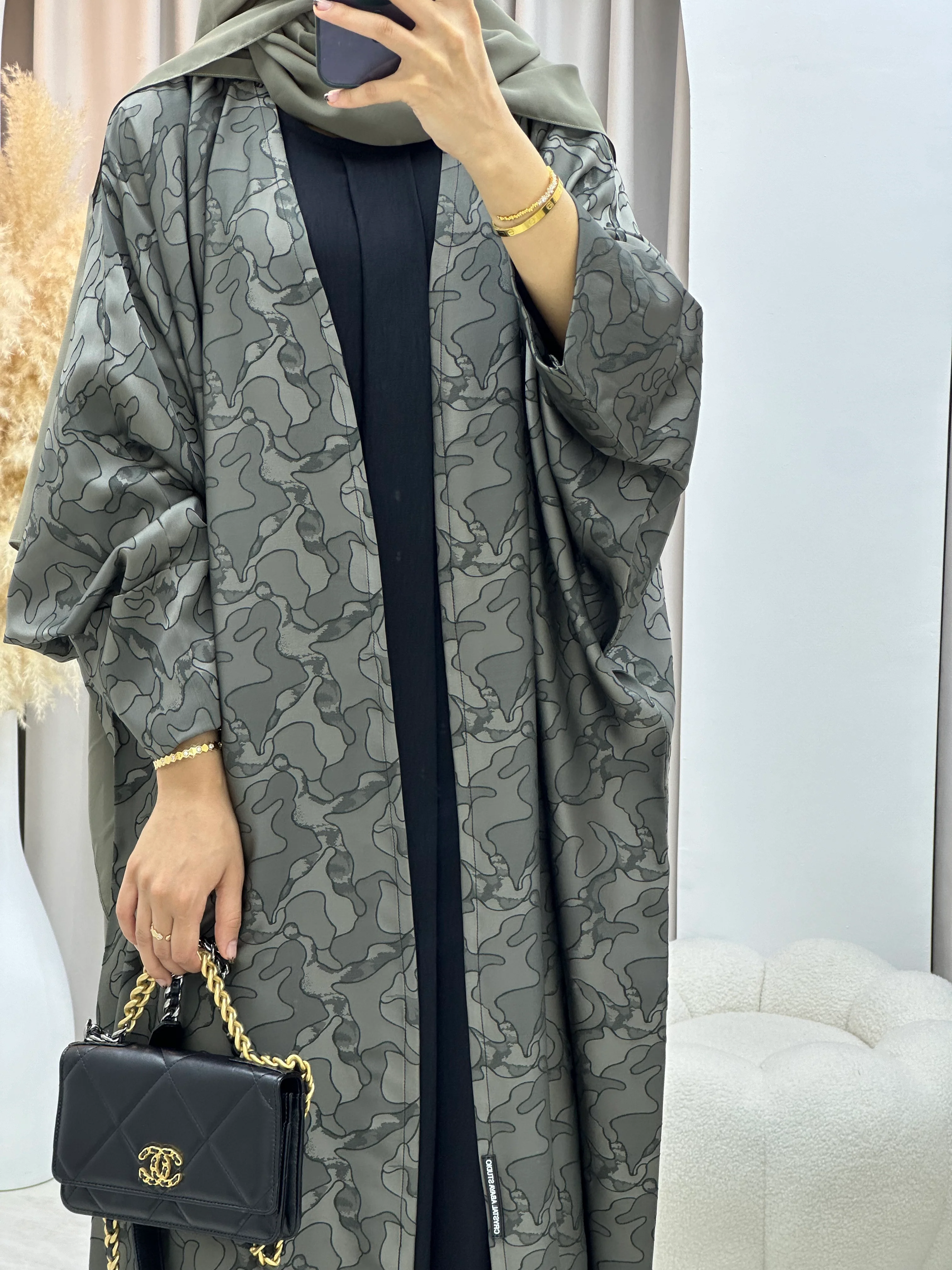 C RTW 0159-02 Army Camo Bisht Abaya - Image 3