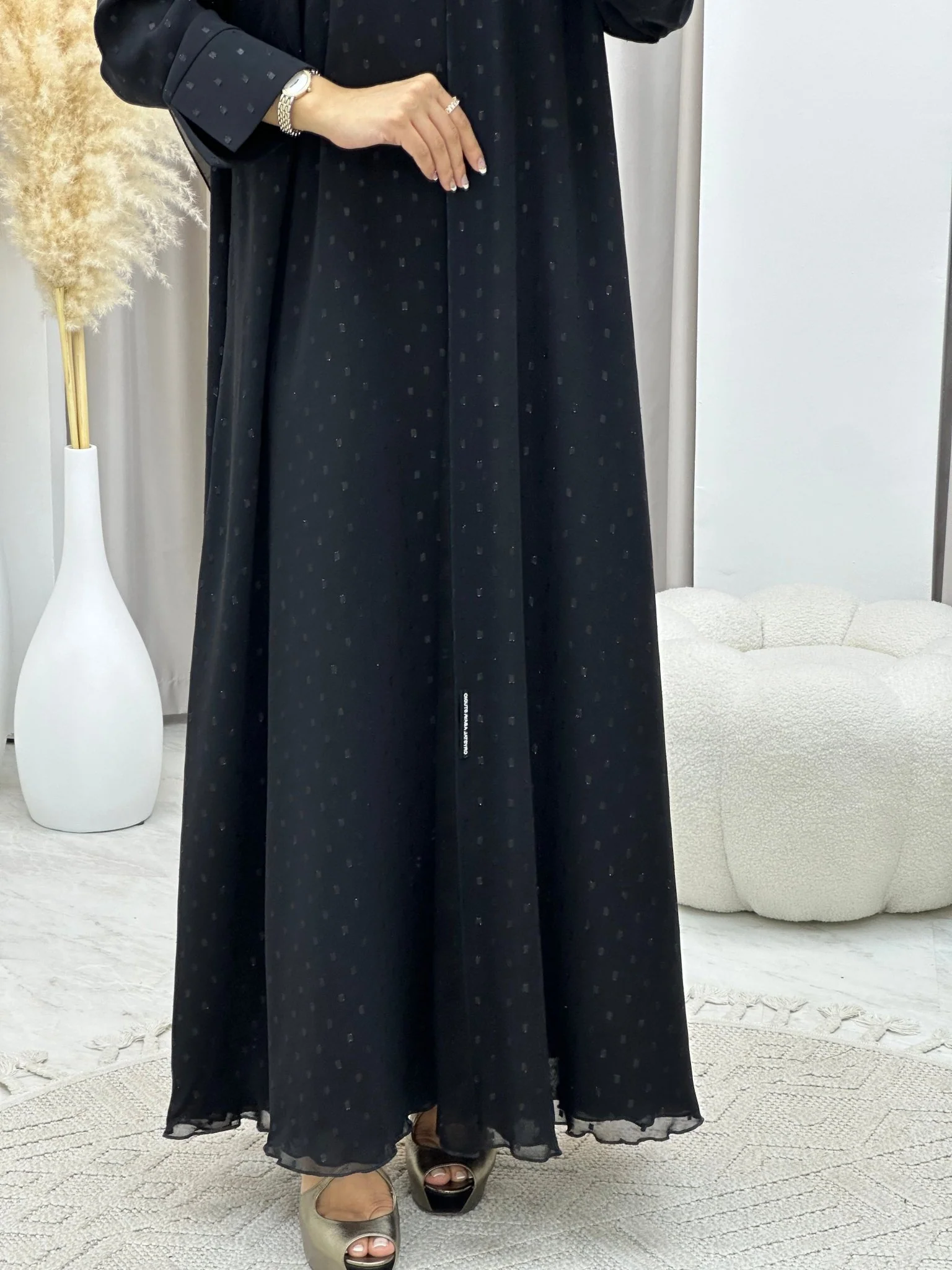 C RTW 0181 Black Abaya - Image 5