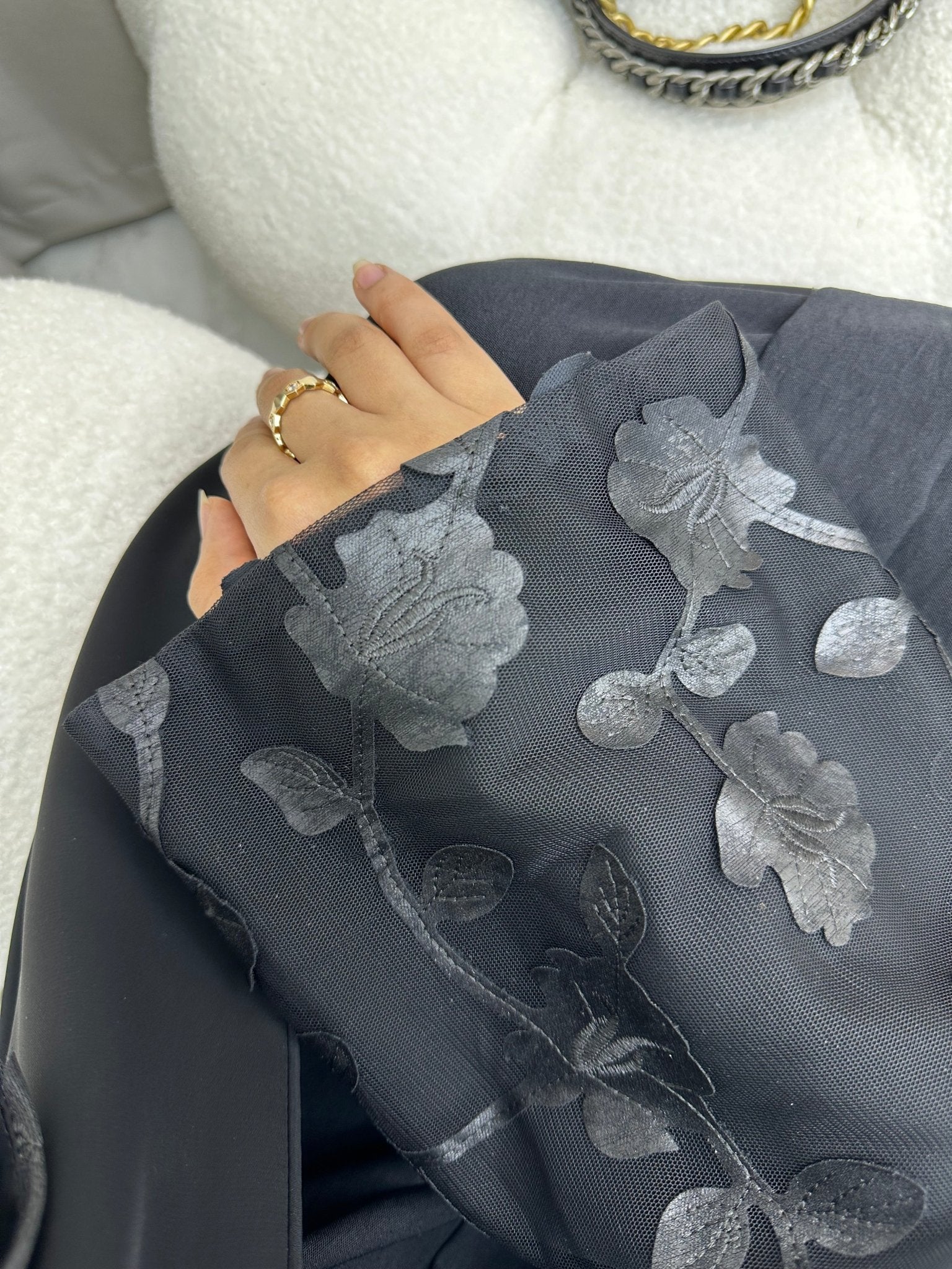 C 0210 Black Abaya - Image 2