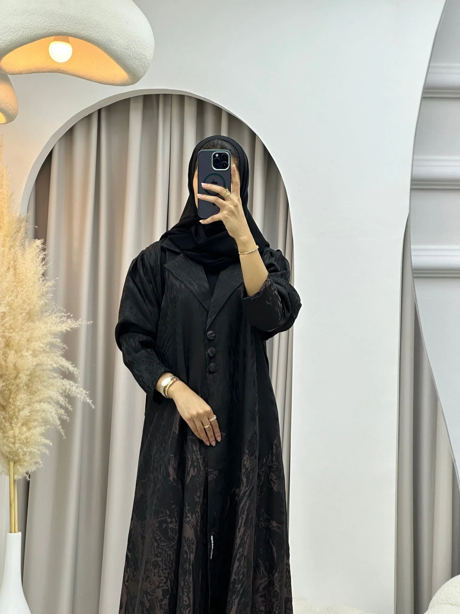 C RTW 0218-02 Rose Gold Kloosh Abaya - Image 5