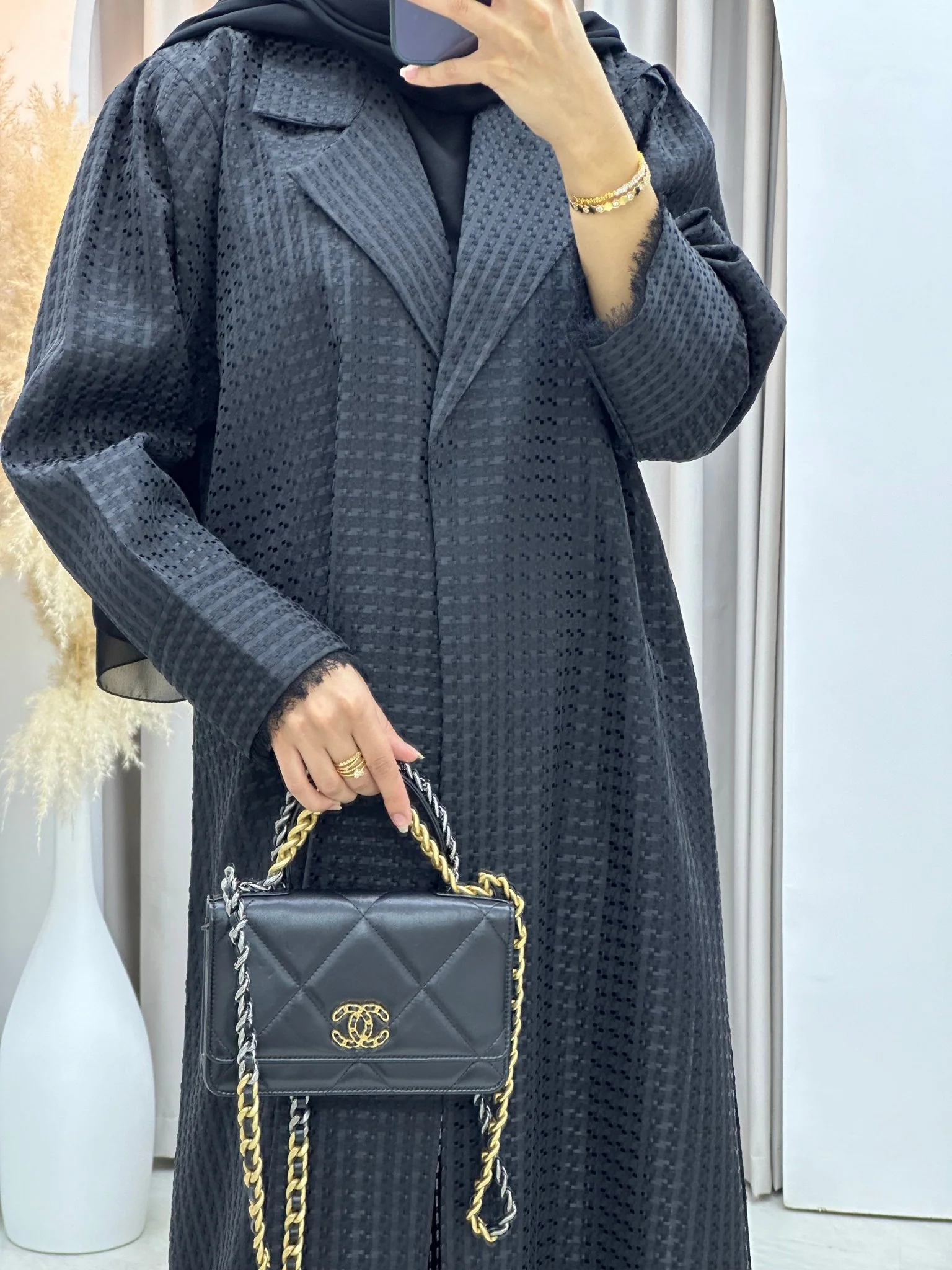 C 0242 Black Coat Abaya - Image 9