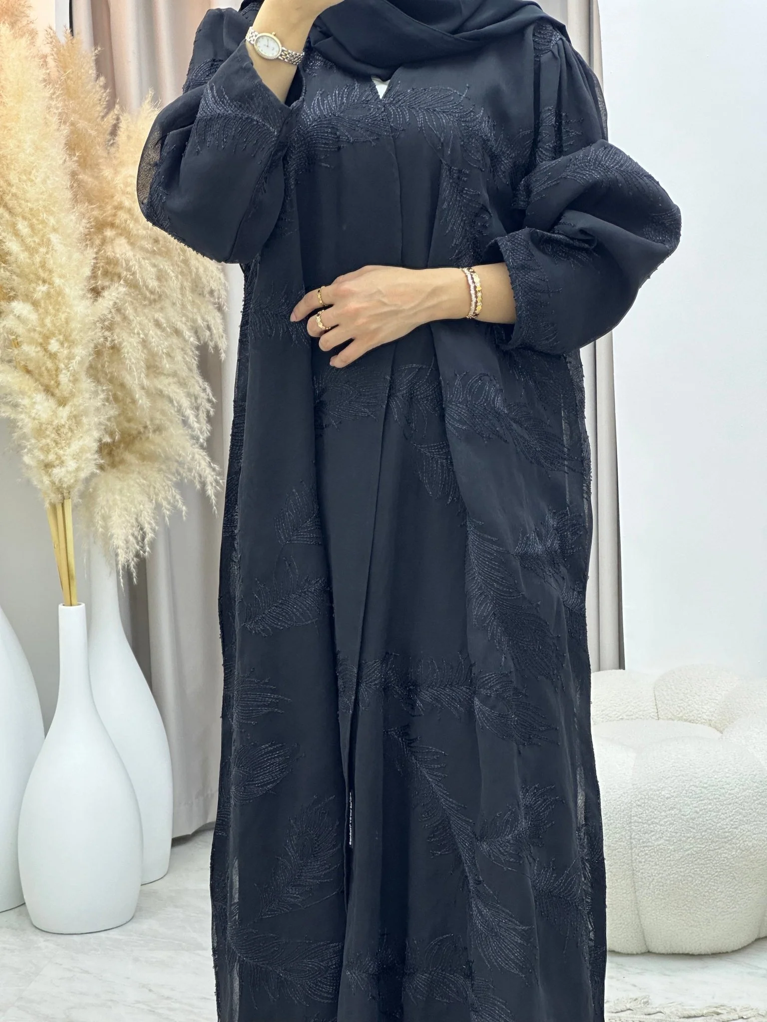 C 0287 Black Abaya - Image 8