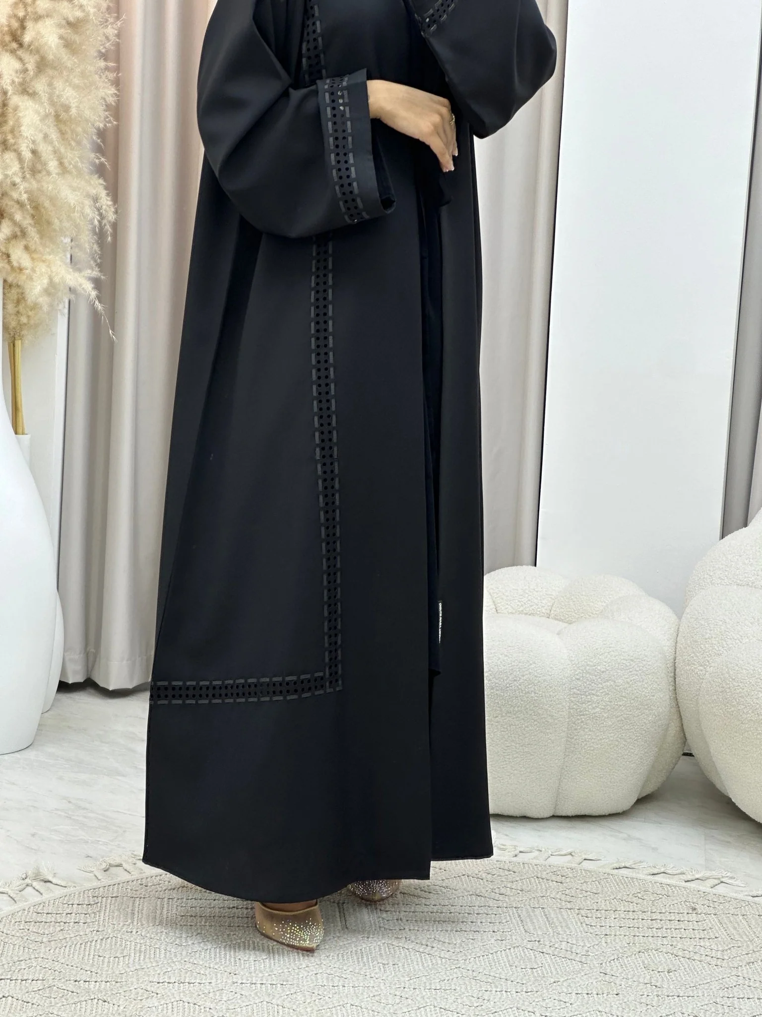 C 0313 Black Abaya - Image 3