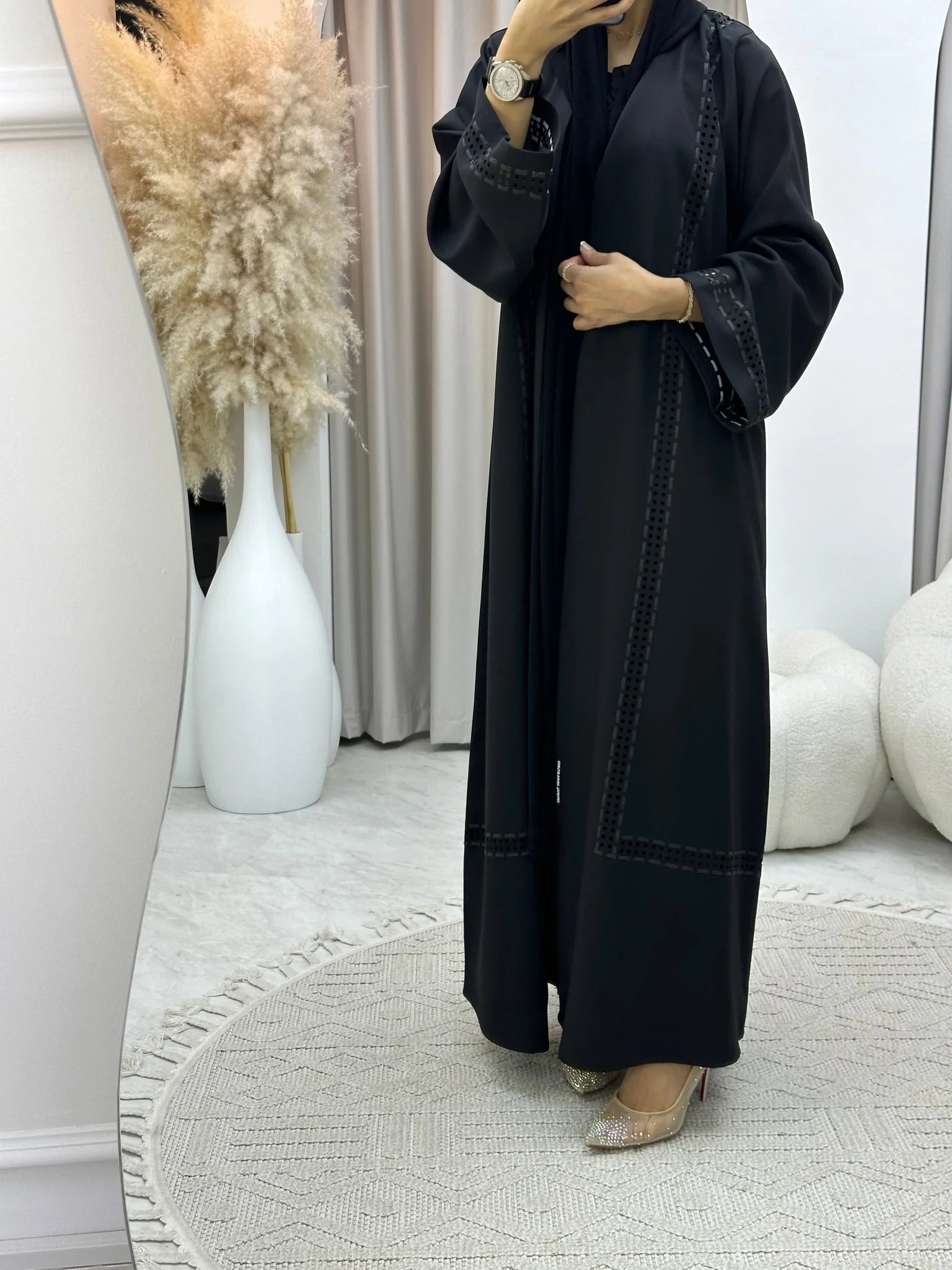 C 0313 Black Abaya - Image 5
