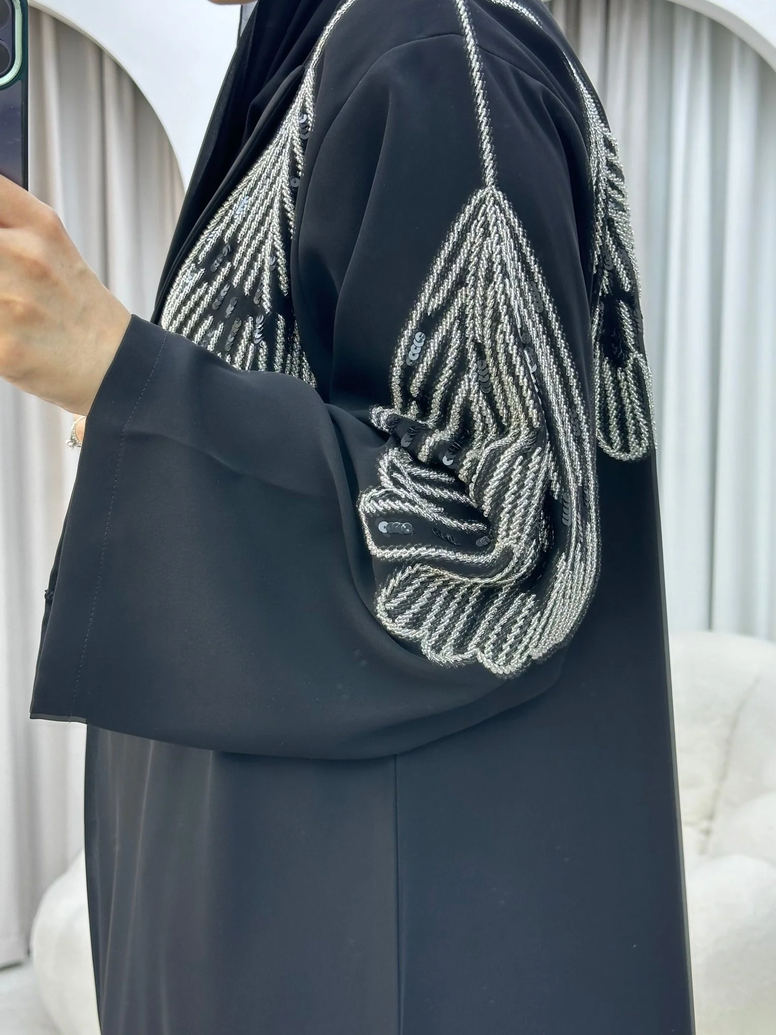 C RTW 0314 Black Abaya - Image 2
