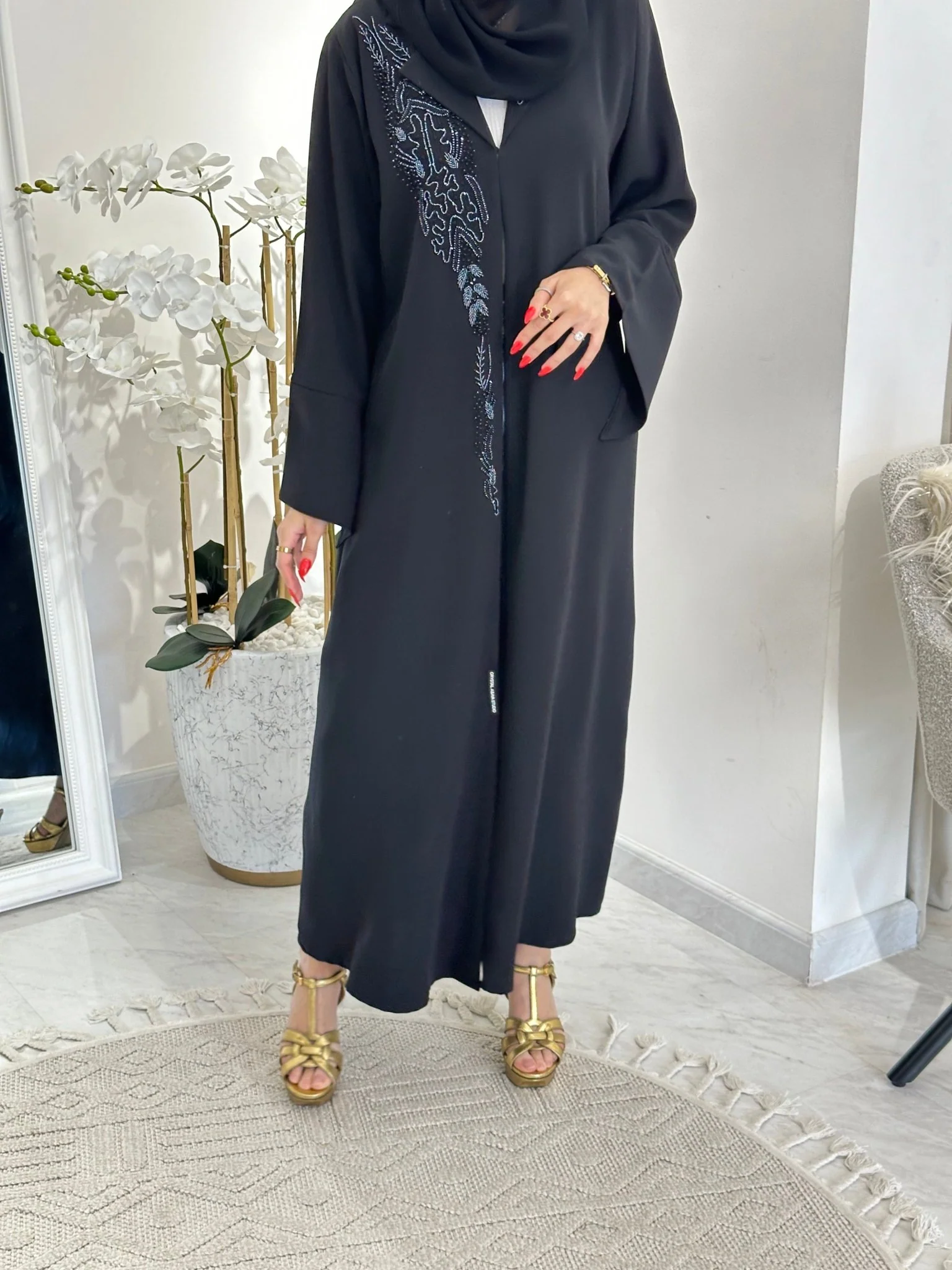 C 0341 Black Abaya - Image 5