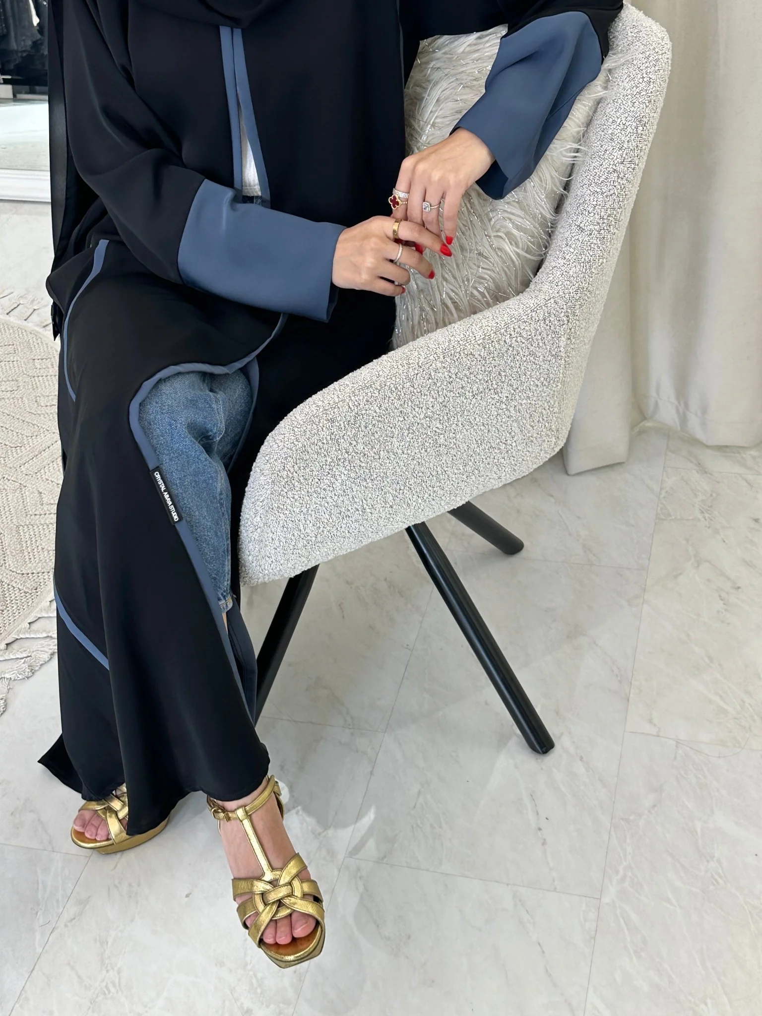 C 0344 Black Abaya - Image 7