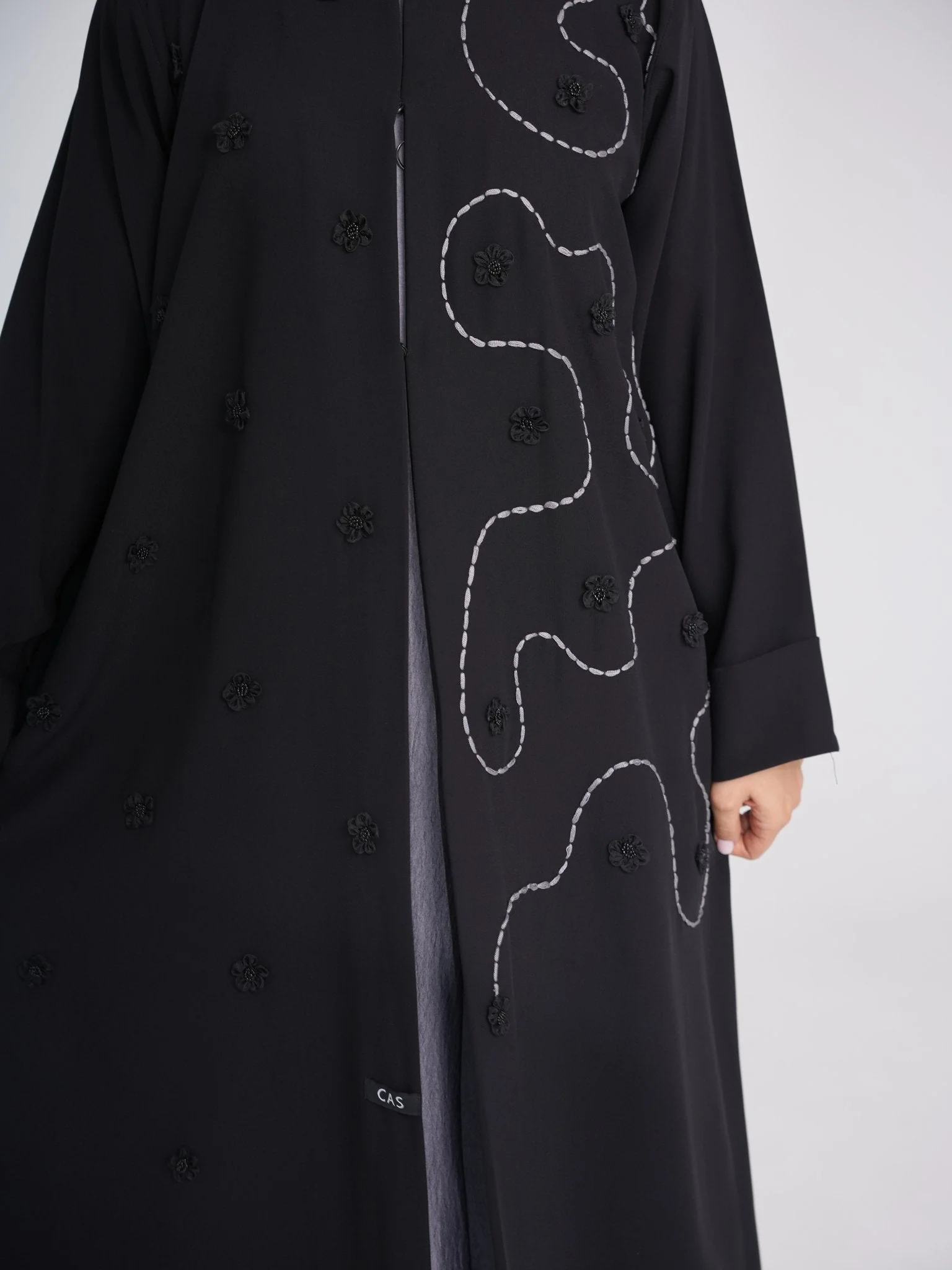 C RTW 0387 Black Abaya - Image 2