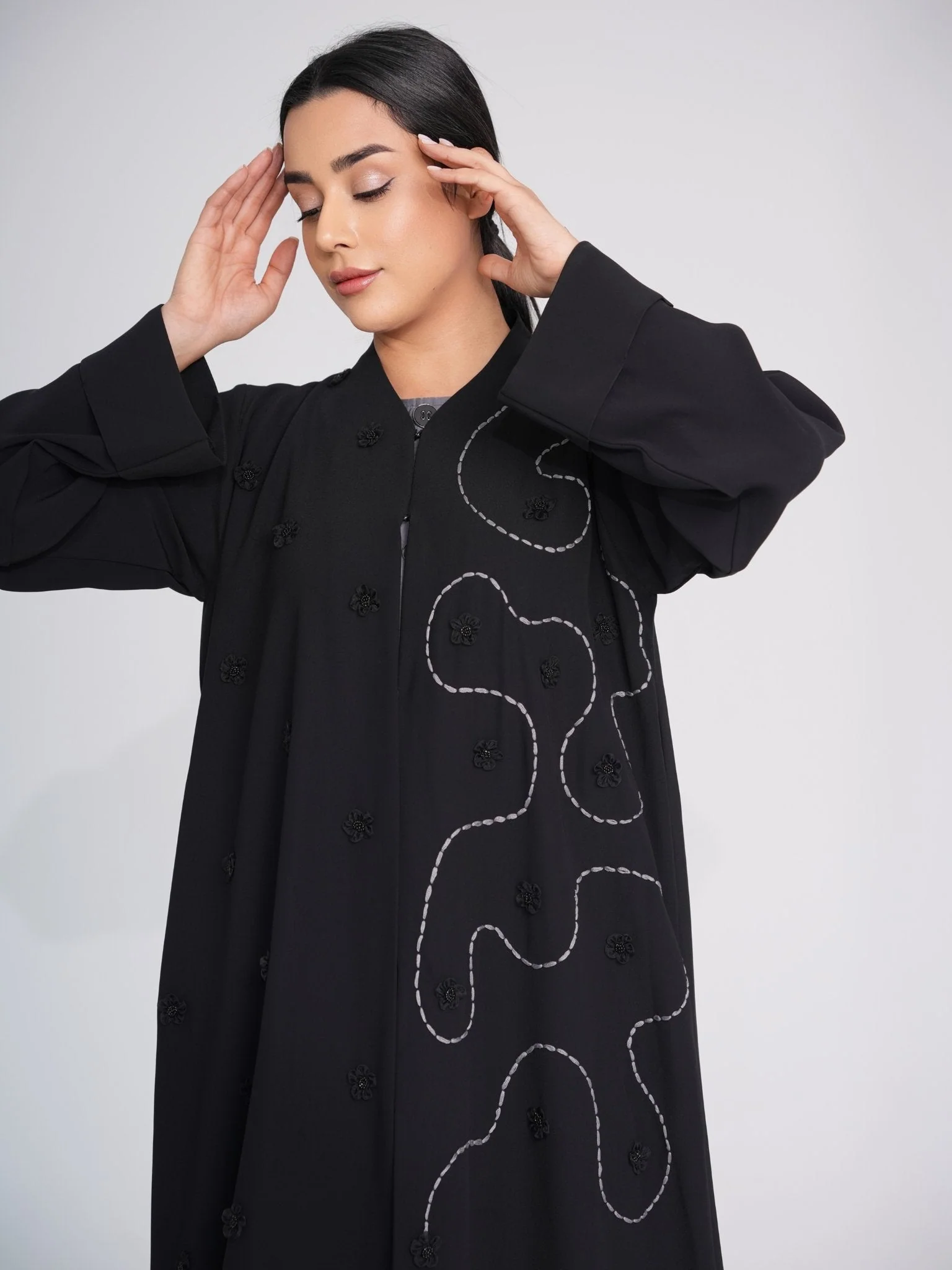 C RTW 0387 Black Abaya - Image 3