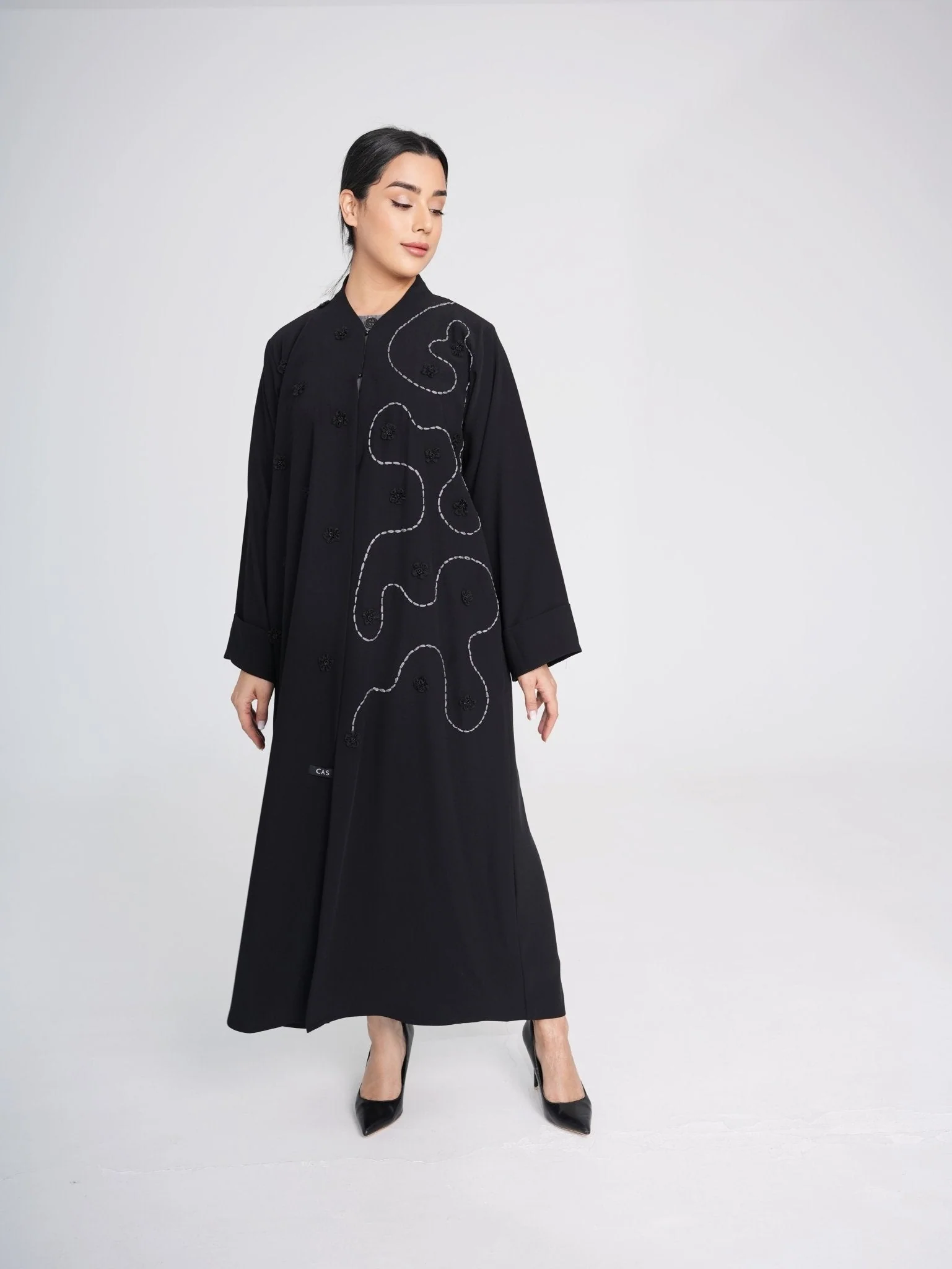 C RTW 0387 Black Abaya - Image 4